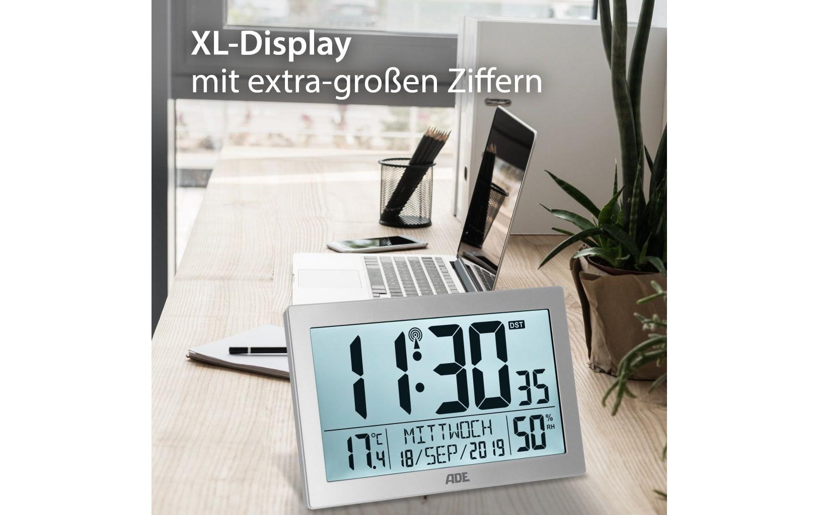 ADE Wanduhr »XL, Silber«