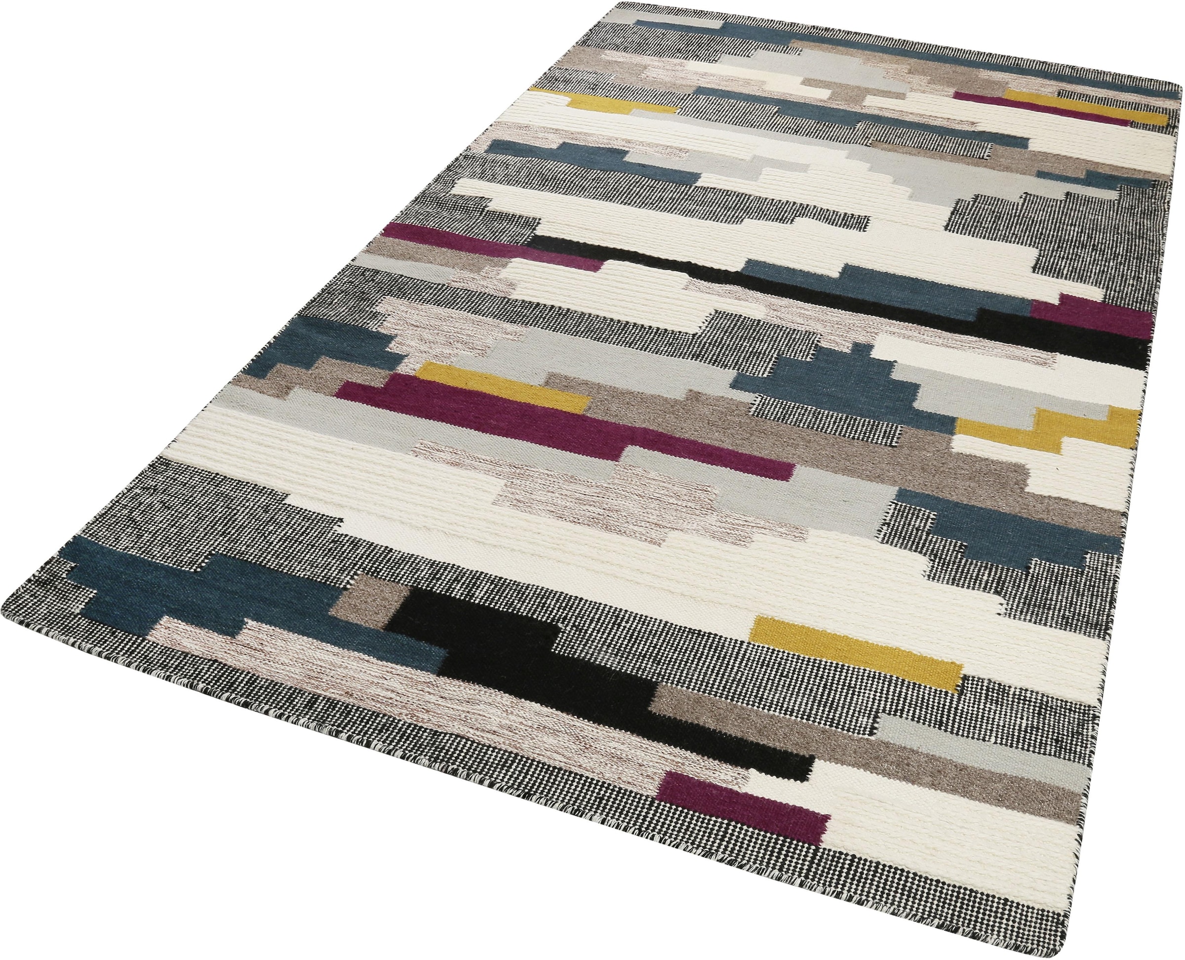 Esprit Wollteppich »Natham Kelim ESP-6012«, rechteckig, 8 mm Höhe, reine Wo günstig online kaufen