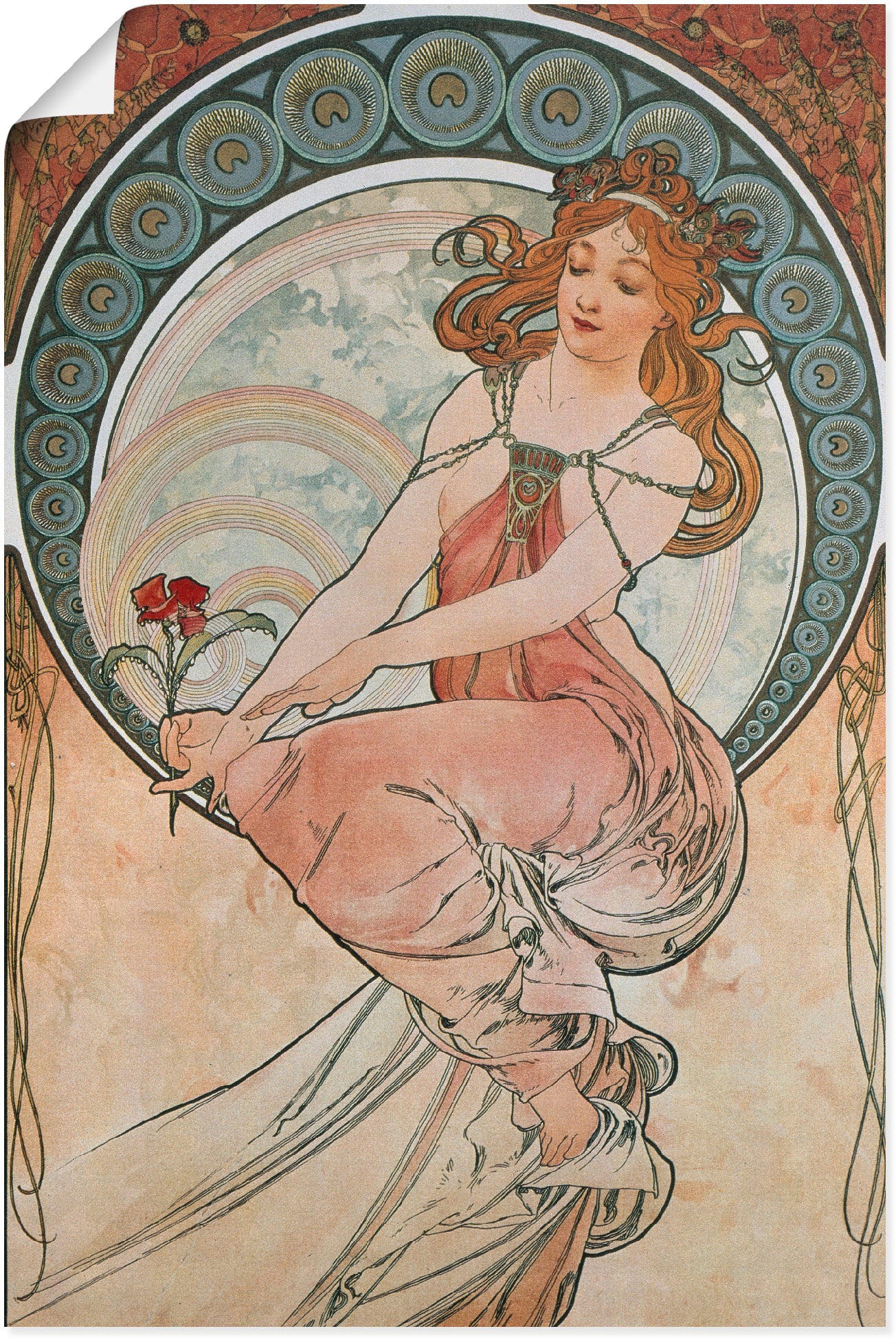 Artland Kunstdruck »Vier Künste: Die Malerei. 1898«, Frau, (1 St.), als Alu günstig online kaufen