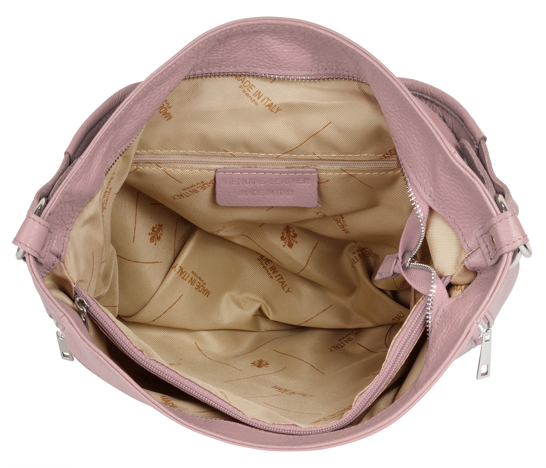 Cluty Henkeltasche, echt Leder, Made in Italy