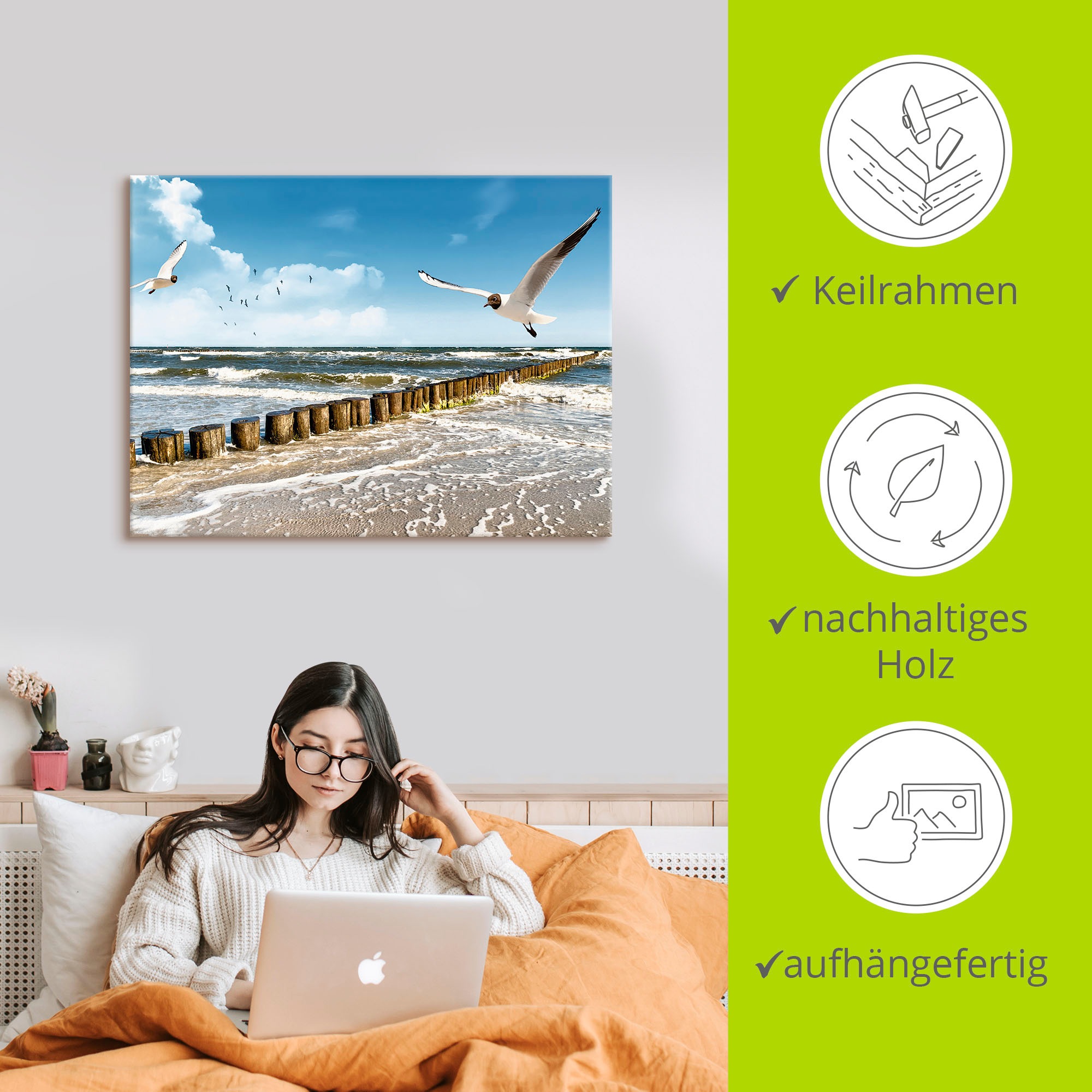 Artland Wandbild »Ostsee« Gewässer 1 Stk. tlg. als Leinwandbild, Poster in verschied. Größen