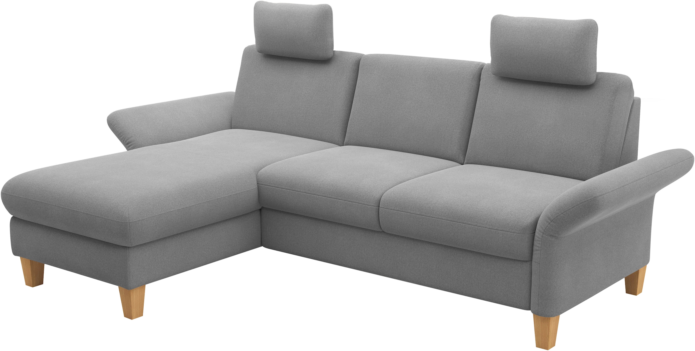 Home affaire Ecksofa »Rochelle«, wahlweise mit Armlverstellung, Klappbett mit Rollen & Bettkasten