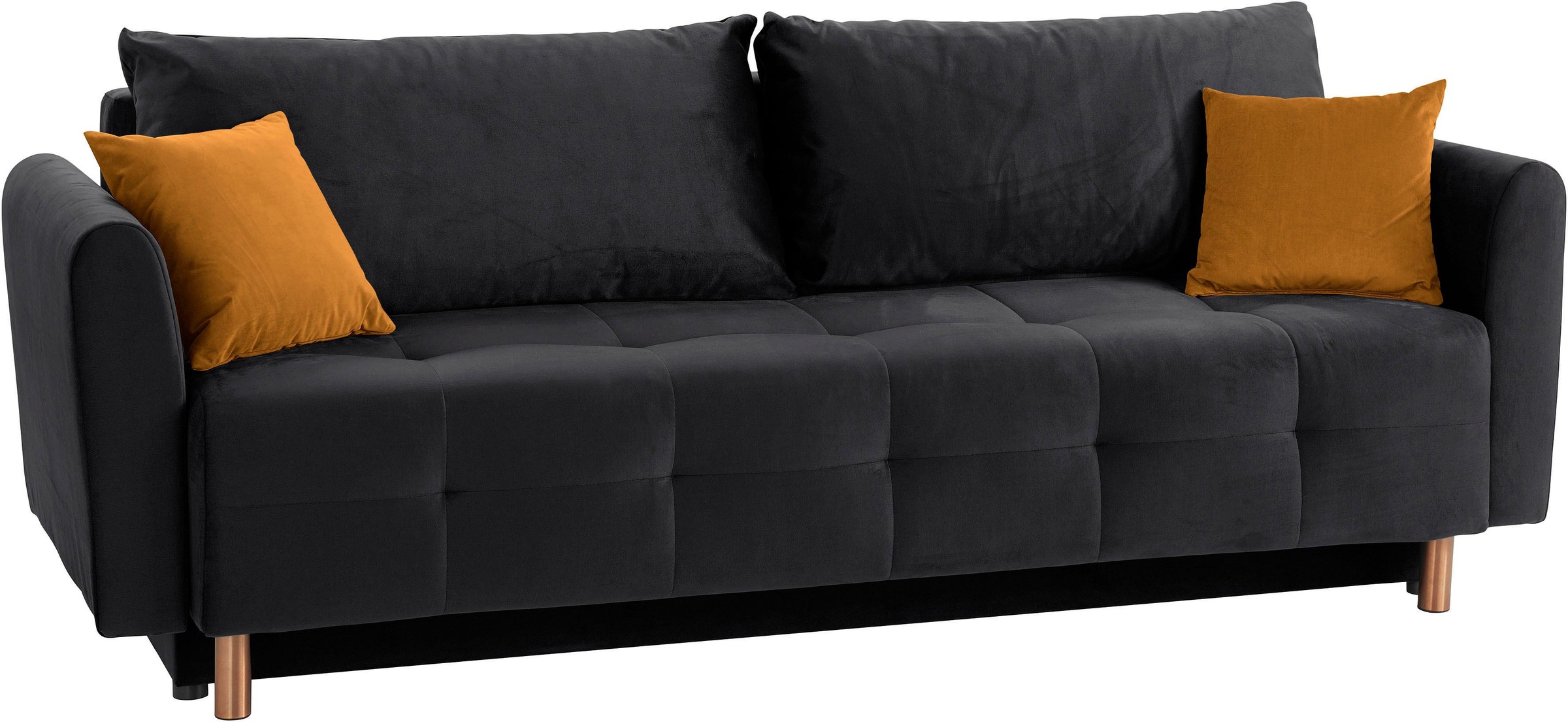 INOSIGN Schlafsofa "Nordic", mit Federkern und Metallbeinen, Steppung im Si günstig online kaufen