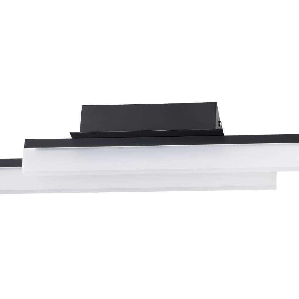 EGLO Wandleuchte »PALMITAL Wandlampe, Alu, Stahl und Kunststoff, Spiegellampe, Bad Lampe« LED-Modul 1 Stk. Warmweiß Wand-/Deckenleuchte - L88 x B10 x H9 cm - schwarz - 2X11W inkl.