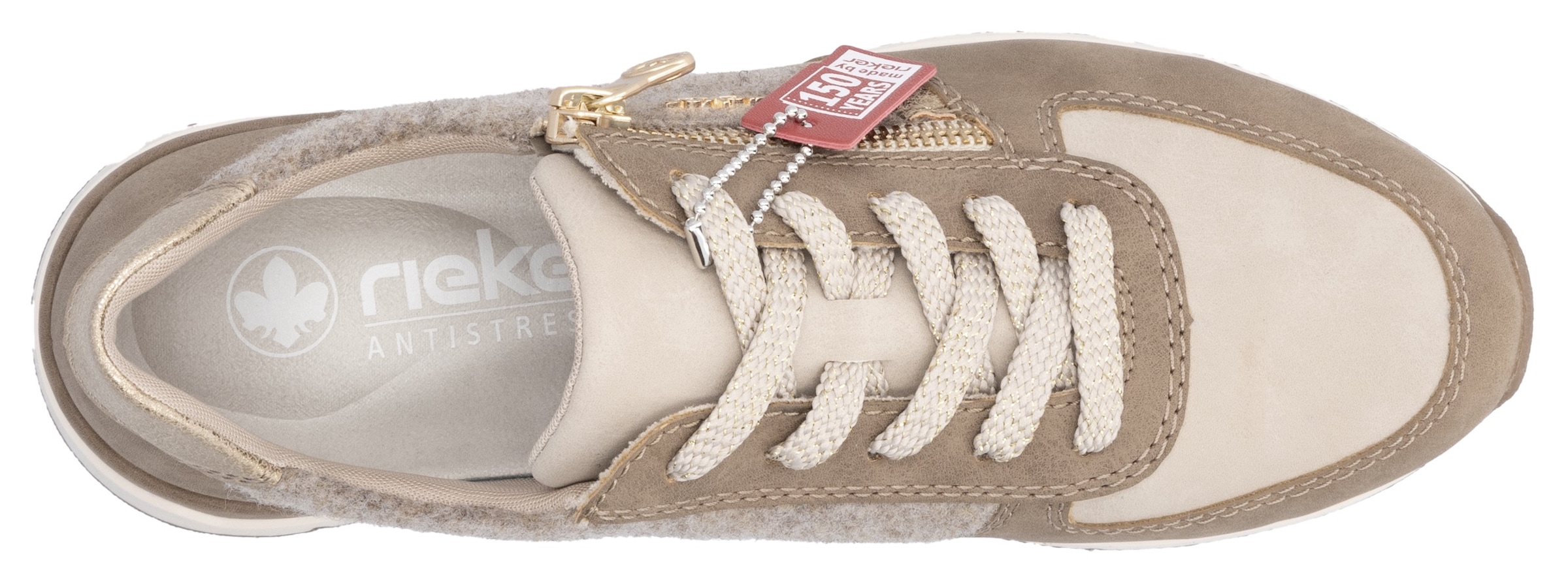 Rieker Sneaker, Freizeitschuh, Schnürschuh, Halbschuh mit modischen Akzenten