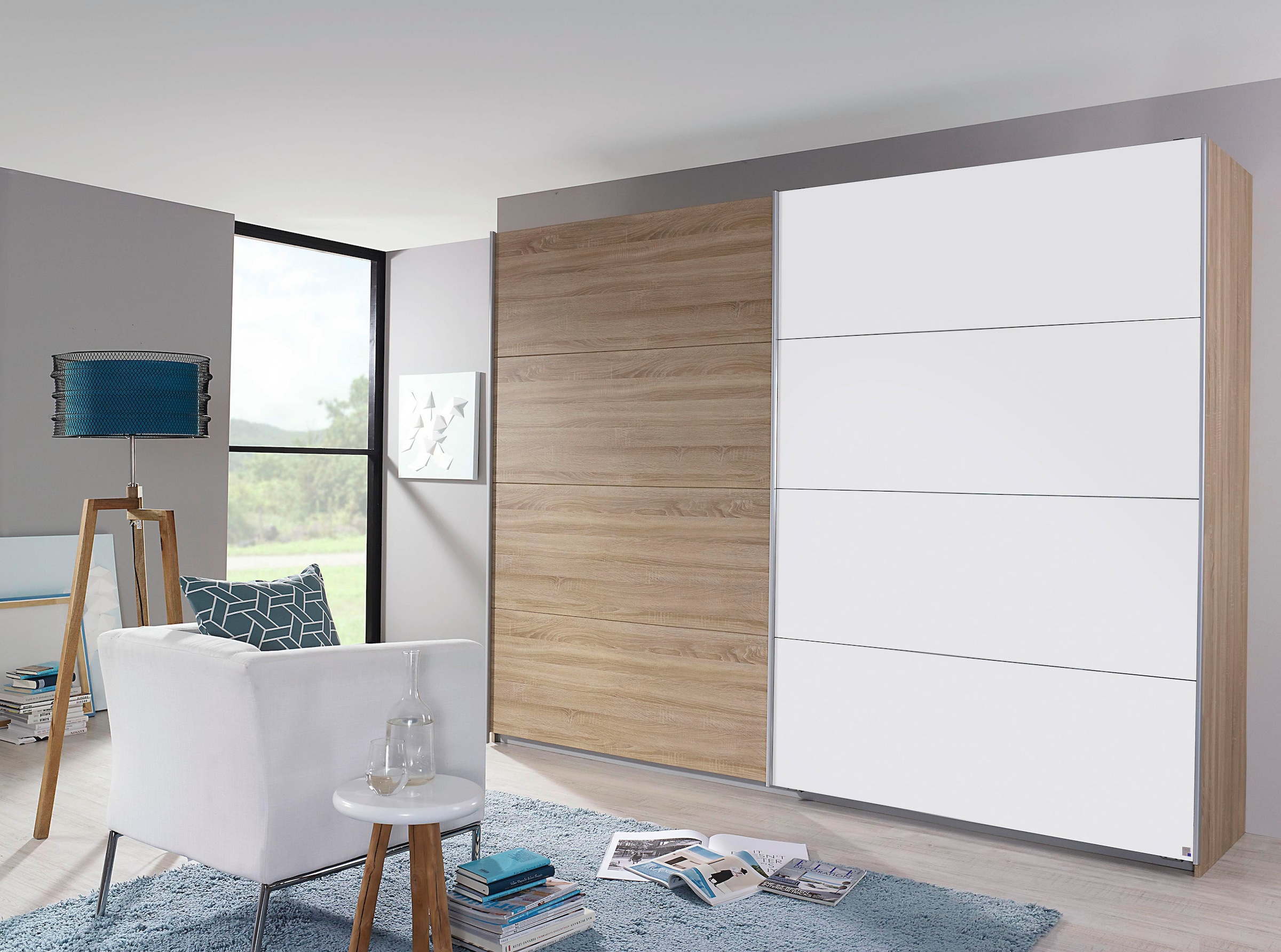 rauch Schwebetürenschrank »Quadra Kleiderschrank BESTSELLER Schrank Gaderobe«, mit Möglichkeit zur individuellen Frontgestaltung, leichtgängige Türen