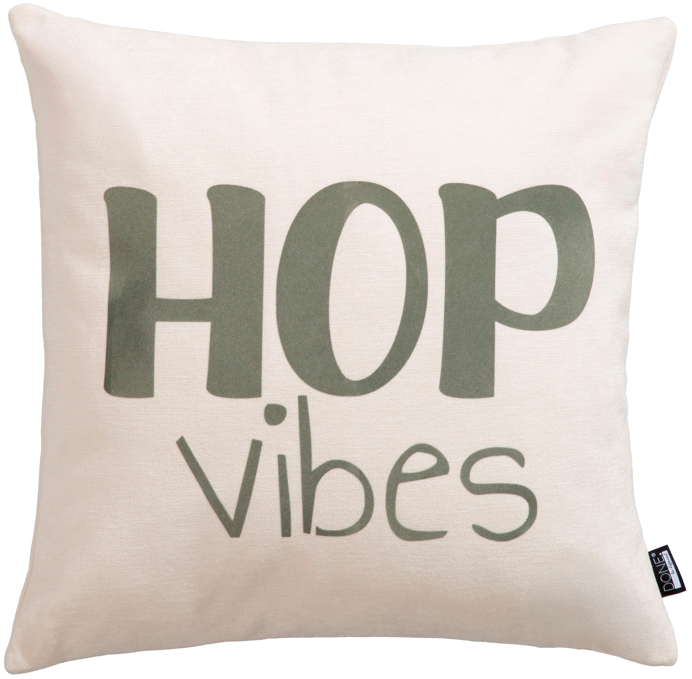done.® Dekokissen »HOB VIBES« Weicher Chenille-Stoff
Kuschelige Beflockung