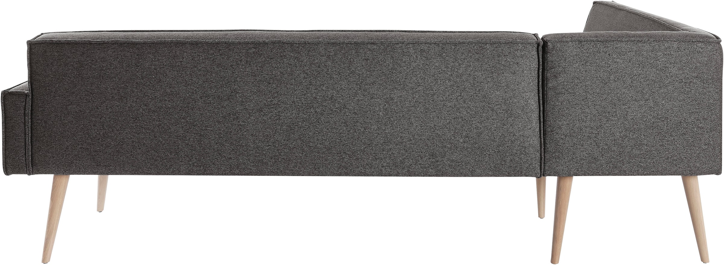 exxpo - sofa fashion Eckbank »Lungo, moderne Kedernaht, bequem und elegant, hoher Holzfuß«, hochwertige Detailverarbeitung, frei im Raum stellbar