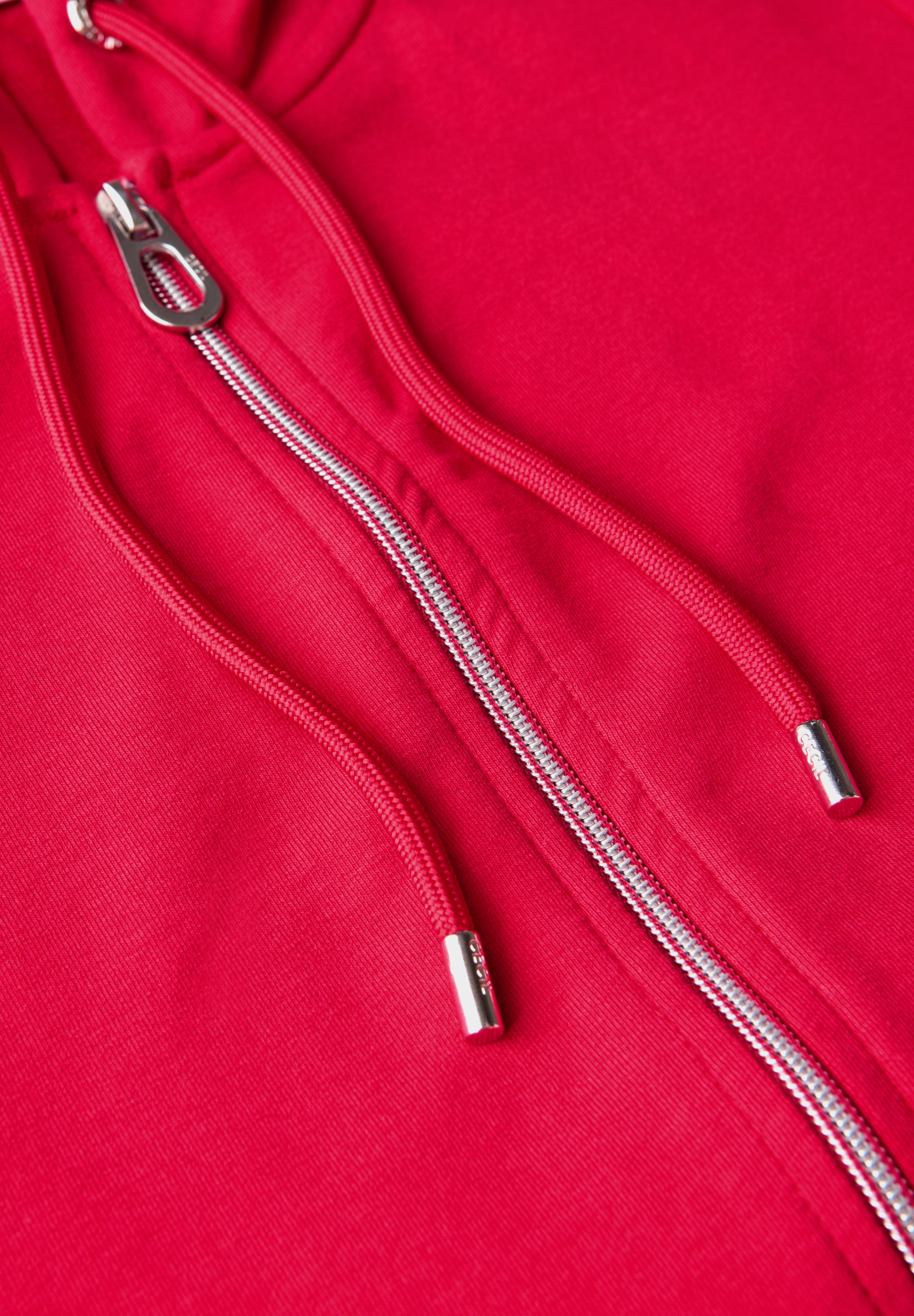 Cecil Kapuzensweatjacke, kurzarm, mit Kordelzug