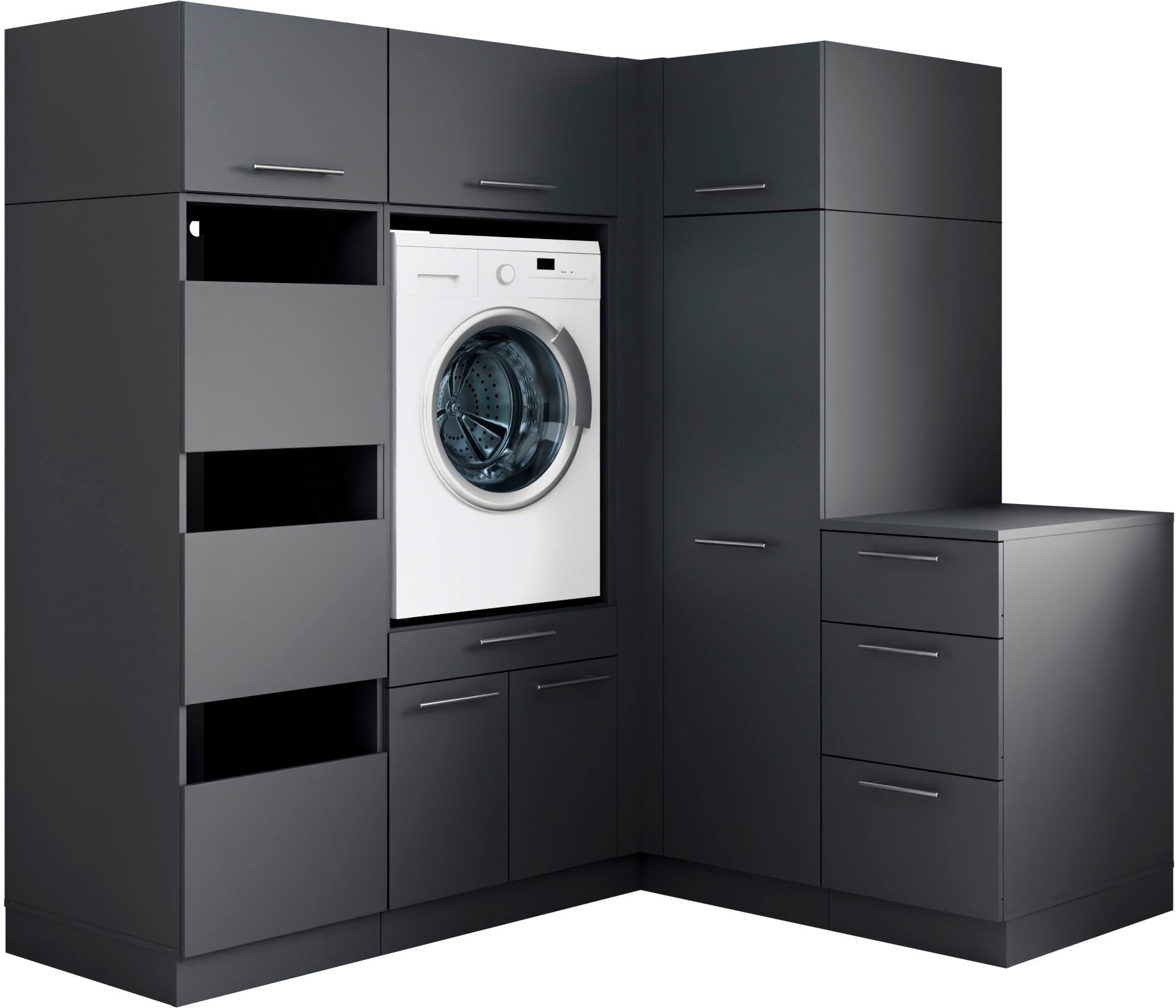 Laundreezy Mehrzweckschrank-Set »Laundreezy, 7-tlg. Mehrzweckschrank-Set B/H/T 186/200/68 cm« 7 Stk. tlg.