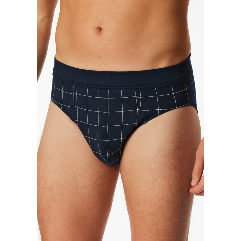 SCHIESSER Minislip »Fine Interlock« kariert, ohne Eingriff, softer Bund 804-Blau 5 5 Herren-Unterhose von Schiesser