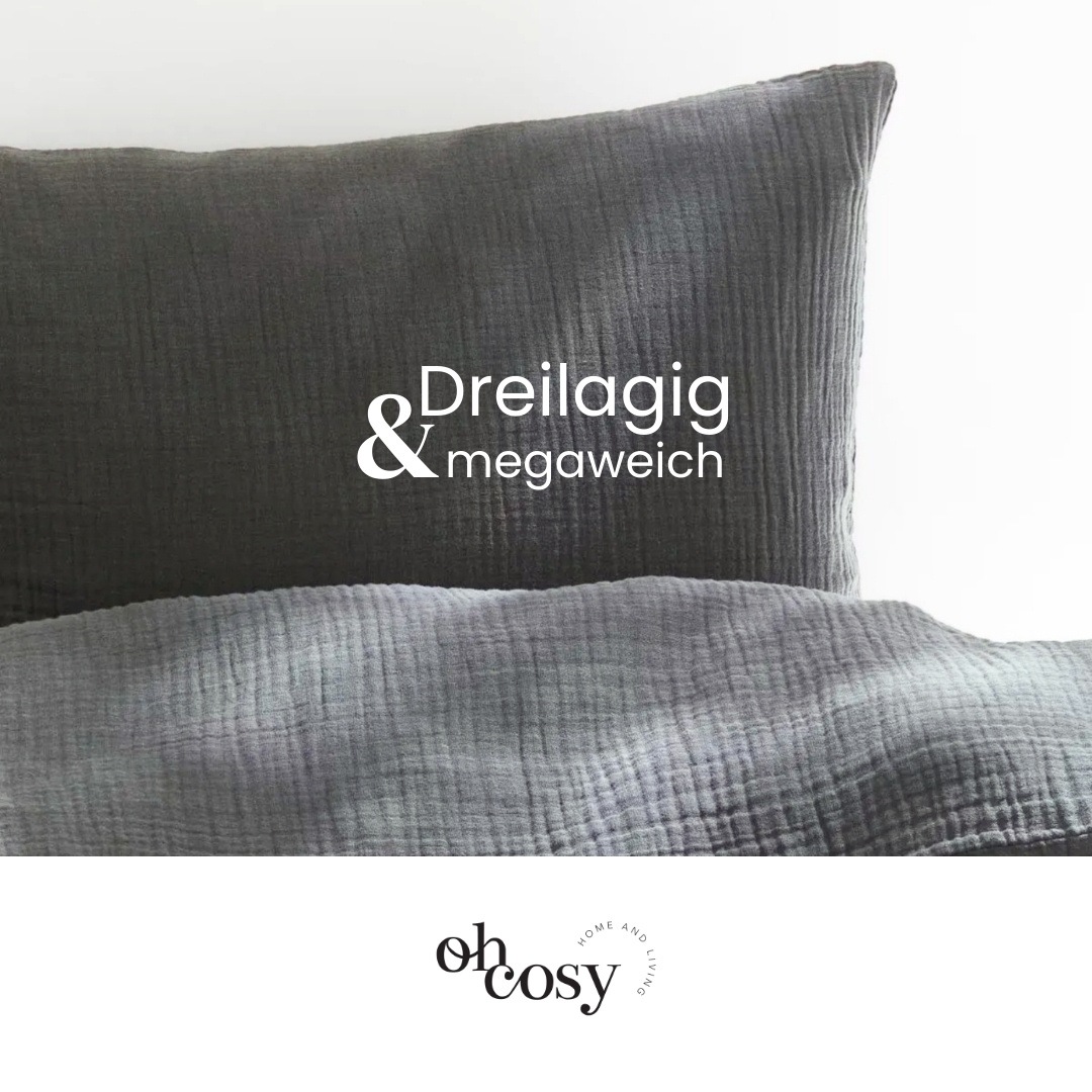 Oh cosy Bettwäsche »Sally aus superweichem Musselin, 135x200cm + 80x80cm«, günstig online kaufen