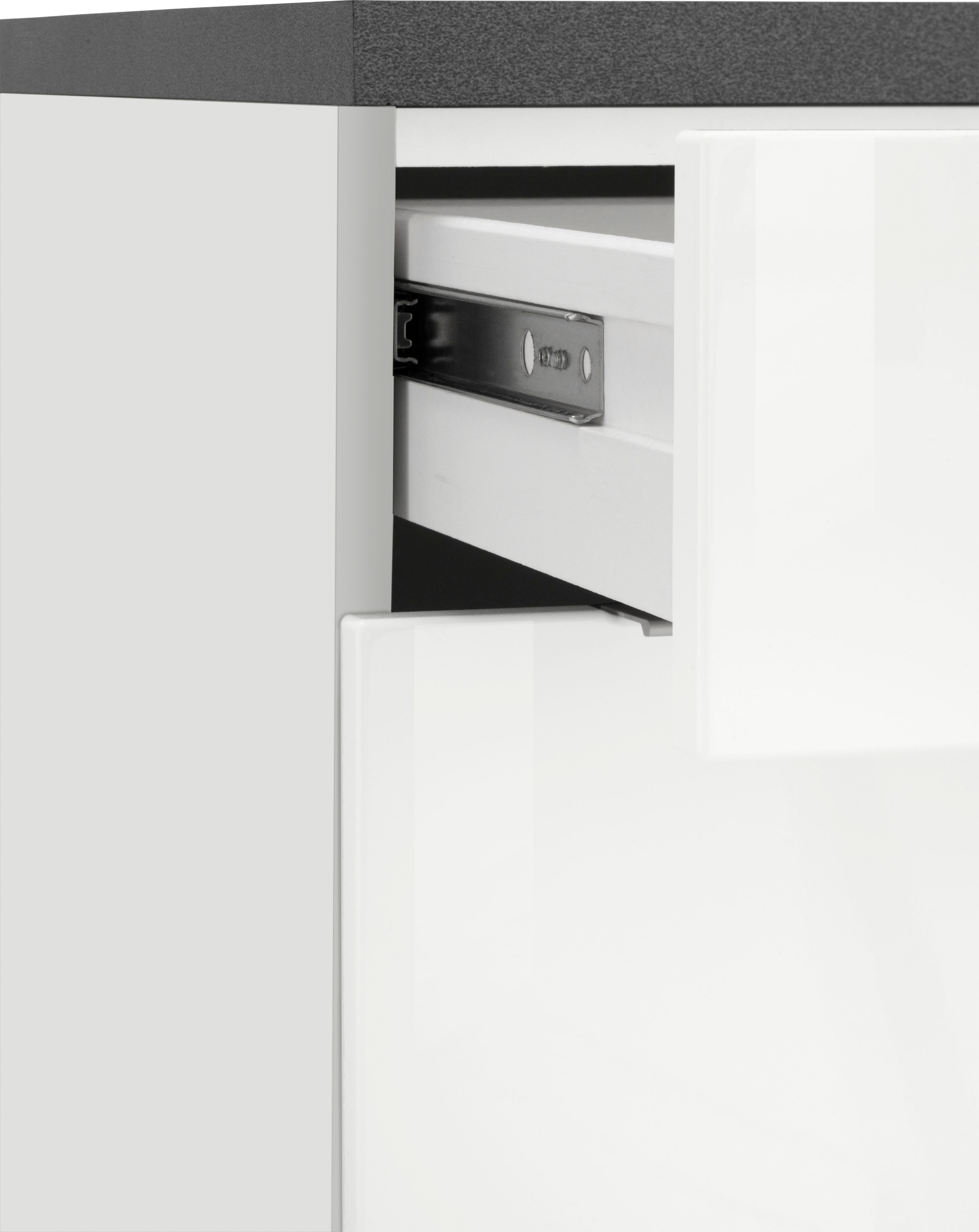 KOCHSTATION Küchenzeile »KS-Brindisi Breite 340 cm«, wahlweise mit E-Geräten und Induktion, mit MDF-Fronten und Regal