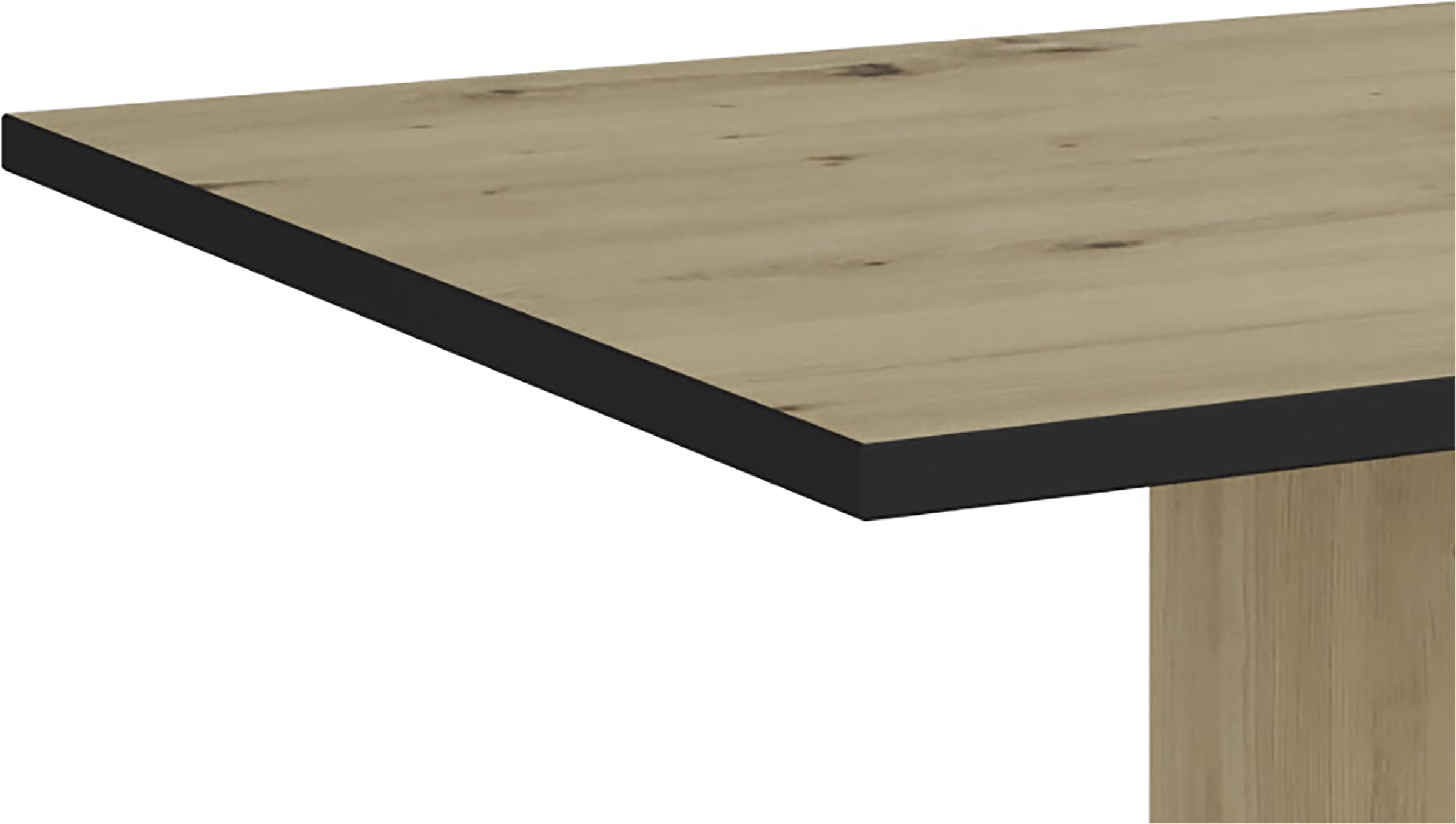 byLIVING Couchtisch »TOM« Eiche-Optik oder Weiß, Kante schwarz, Belastbarkeit 40 kg, B: 110 cm