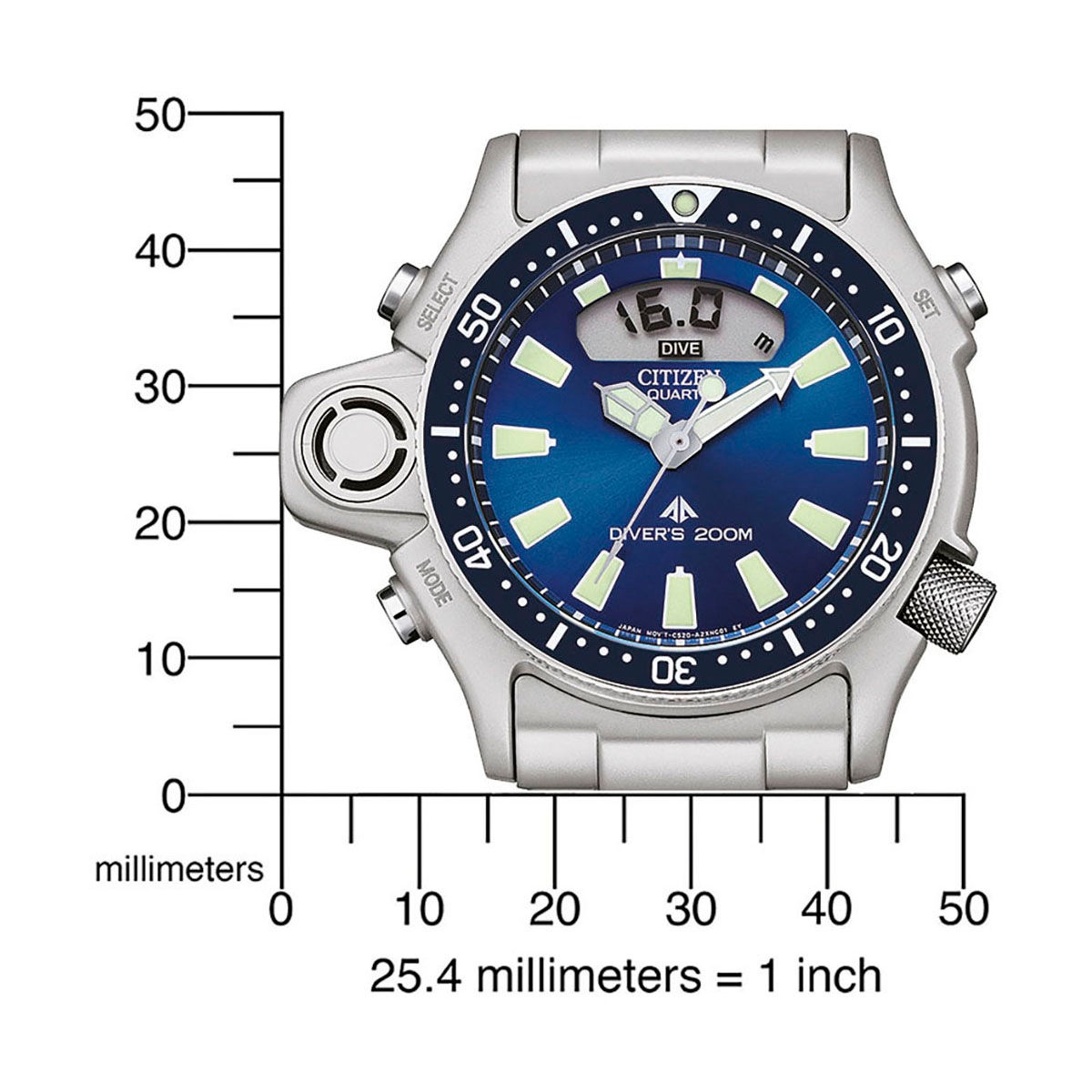 Citizen Taucheruhr »Promaster Diver«, Armbanduhr, Quarzuhr, Herrenuhr, bis 20 bar wasserdicht, Datum
