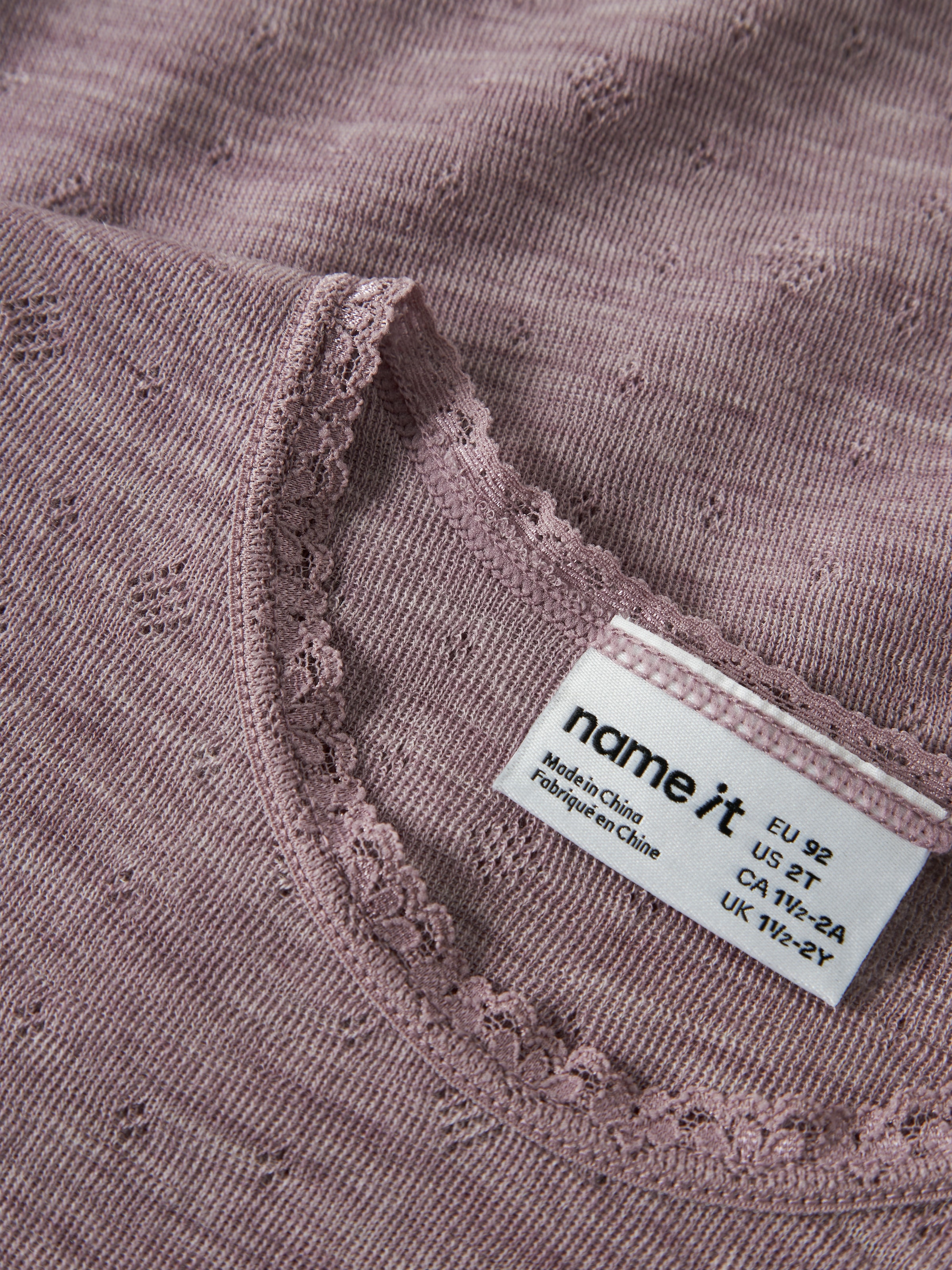 Name It Langarmshirt »NMFWANG WOOL NEEDLE LS TOP SOLID NOOS« aus reiner Merinowolle