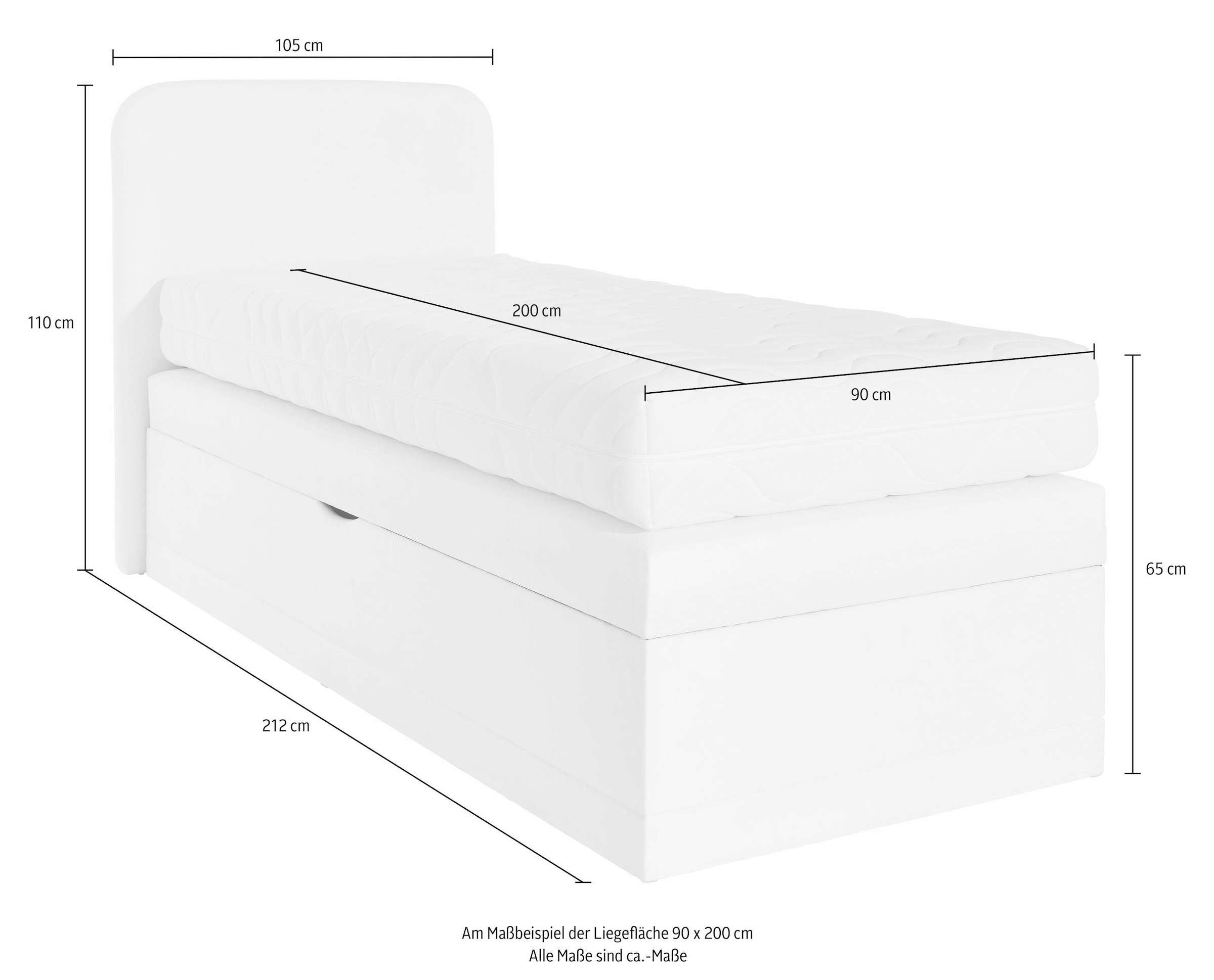 Westfalia Schlafkomfort Boxspringbett, wahlweise mit Bettkasten und 2 Matratzenqualitäten