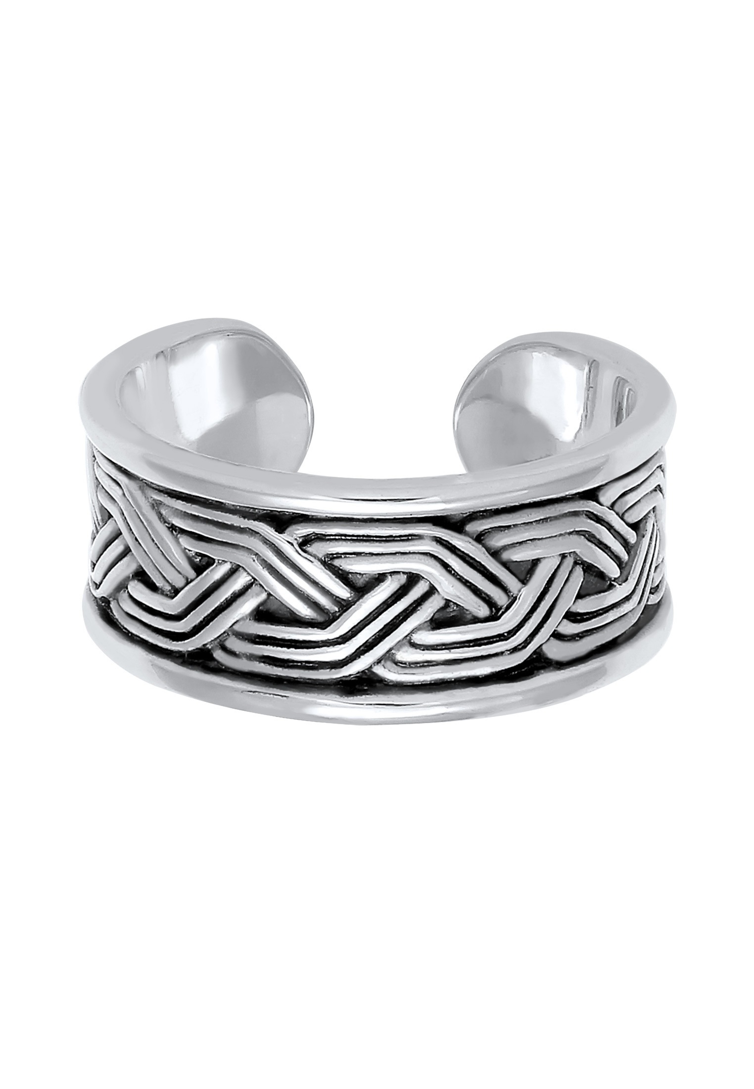 Kuzzoi Silberring »Herren Bandring Ornament Design Offen 925 Silber«