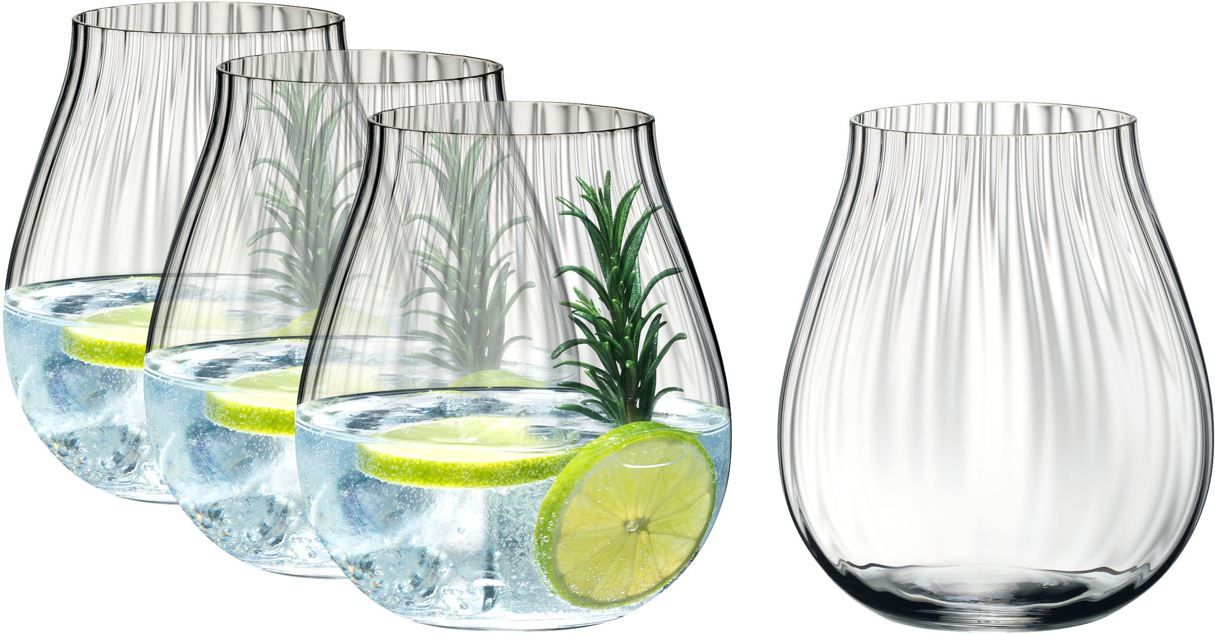RIEDEL THE SPIRIT GLASS COMPANY Cocktailglas »Mixing Sets«, (Set, 4 tlg., GIN SET OPTIC "O"), Made in Germany, 765 ml, 4-teilig