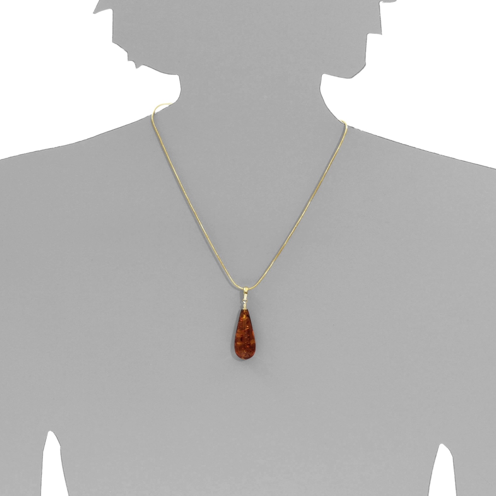 OSTSEE-SCHMUCK Kettenanhänger »Ostsee-Schmuck Anhänger Klassisch 40 mm - Gold 333/000«, (1 tlg.)