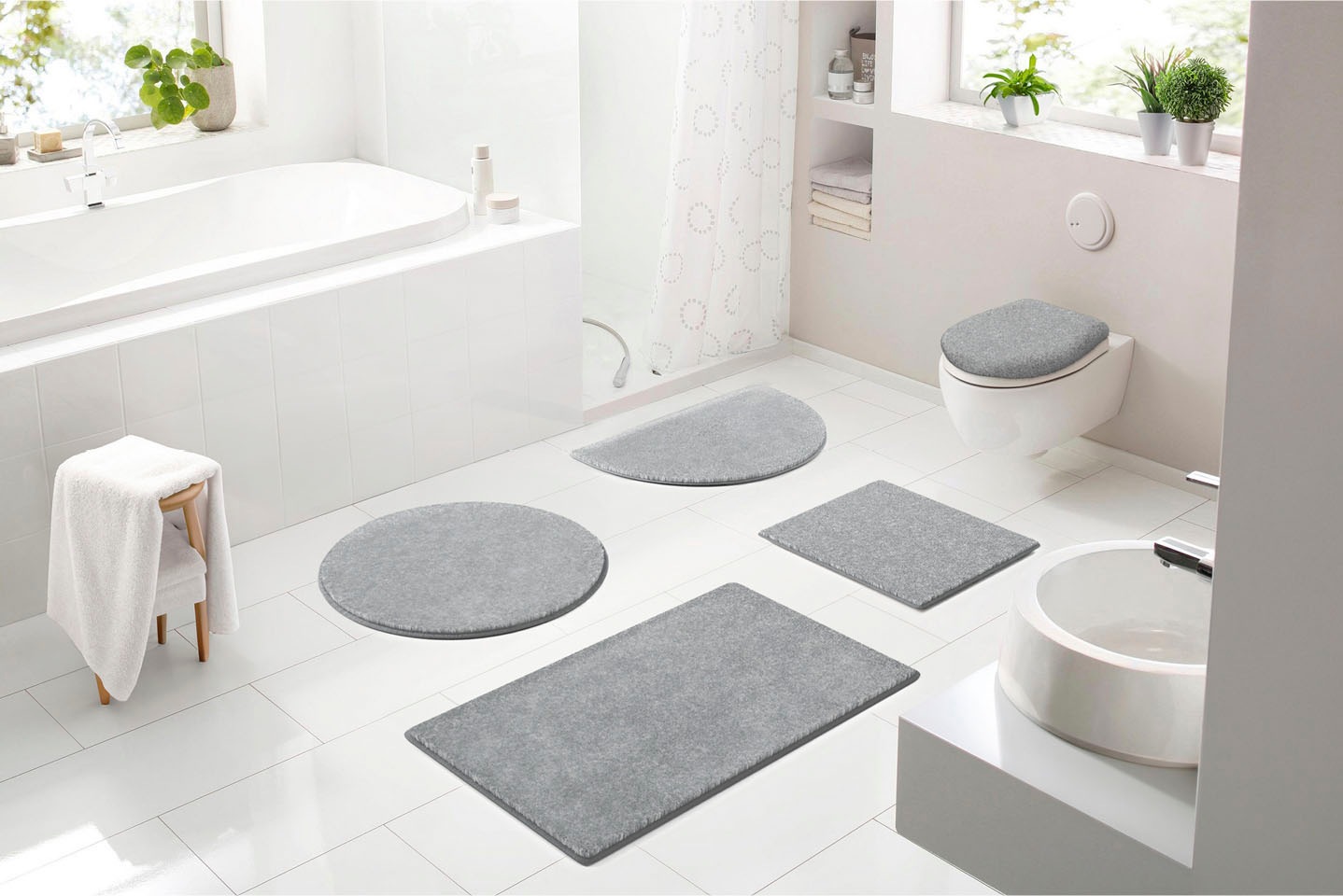 Grund Badematte »Melli« Höhe 17 mm rutschhemmend beschichtet fußbodenheizun günstig online kaufen