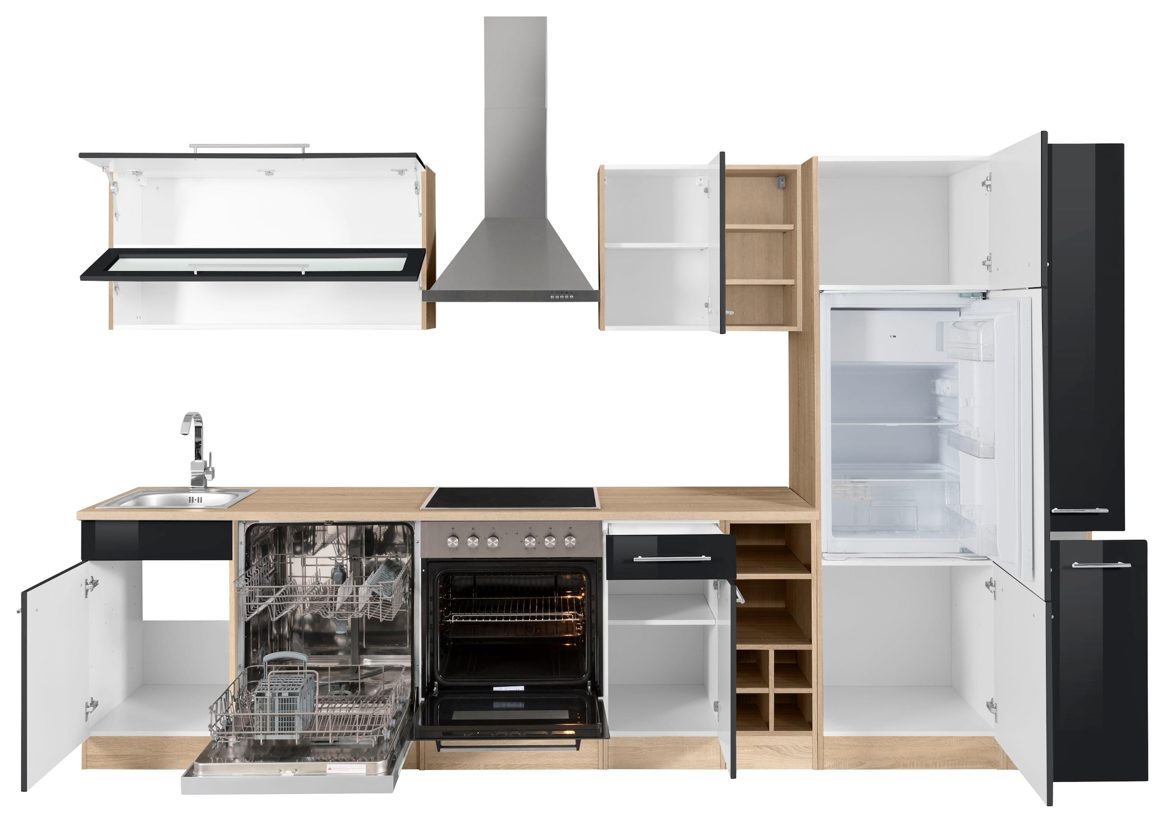 KOCHSTATION Küchenzeile »KS-Eton«, ohne E-Geräte, Breite 330 cm