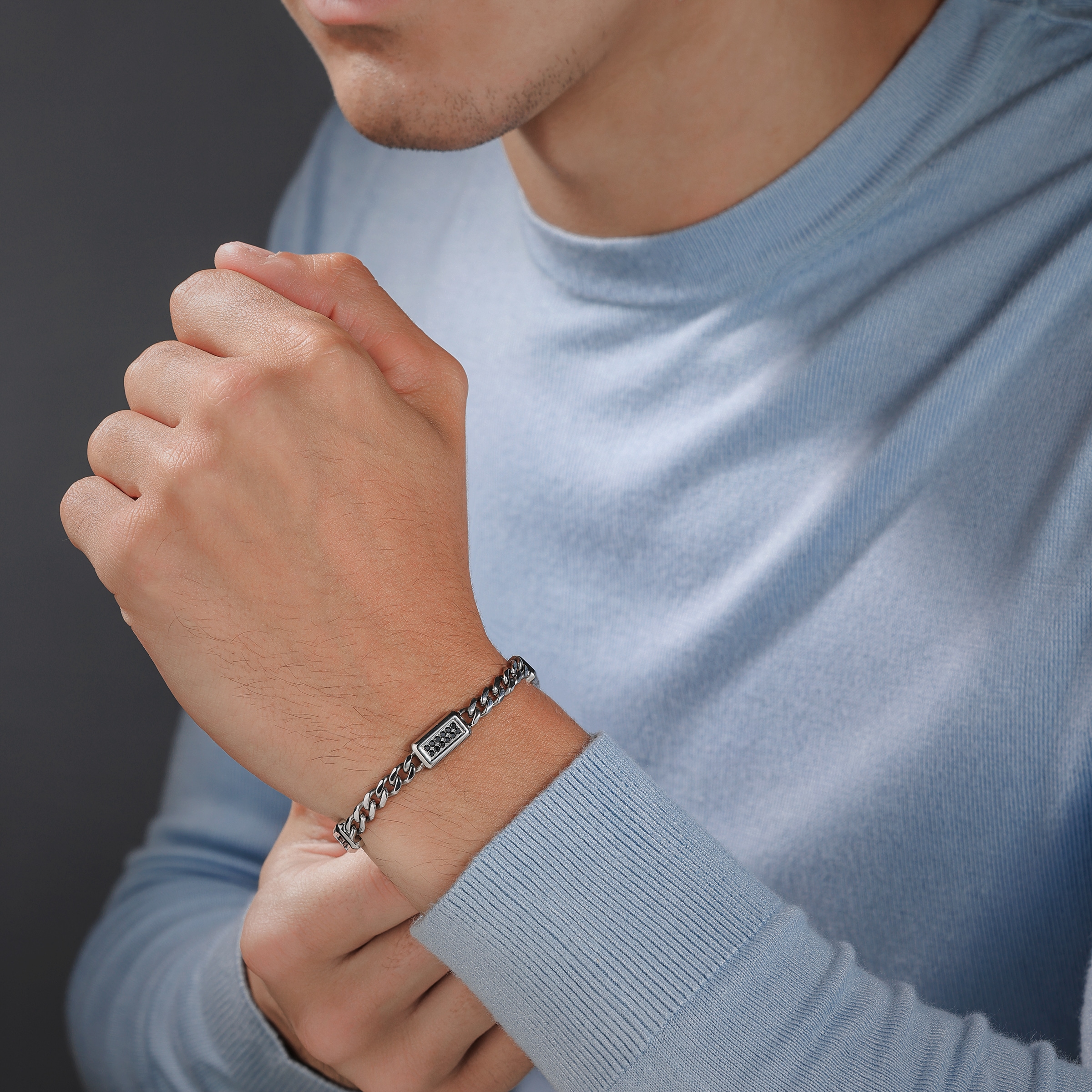 Police Armband »Jet« mit Kristallstein (synth.)