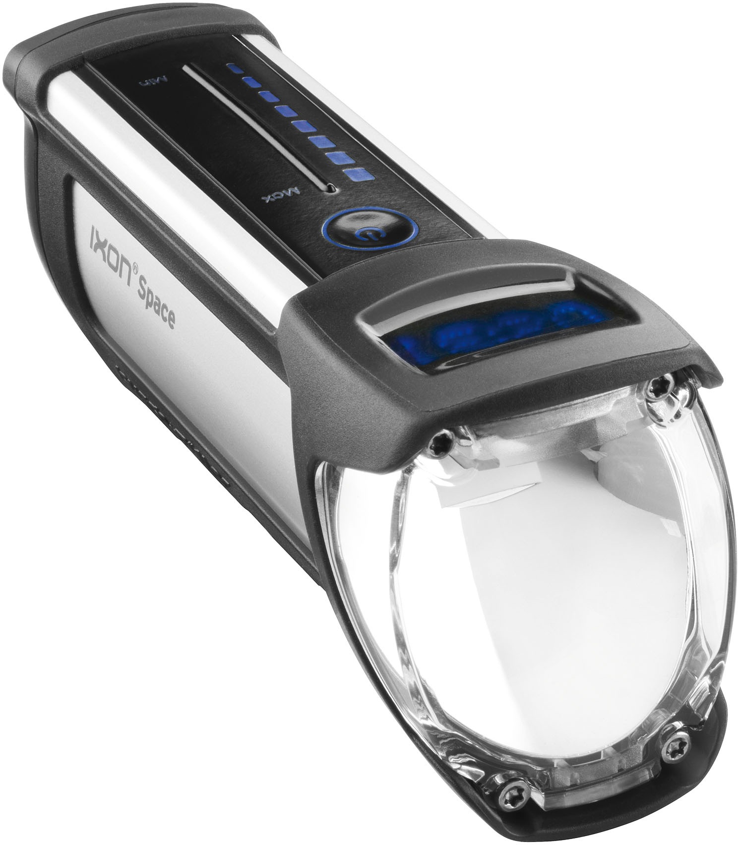 Busch + Müller Fahrrad-Frontlicht »b&m Frontlicht Ixon Space«, (Packung, 5 tlg., Frontlicht-Halterungen-Ladegerät-USB Kabel)