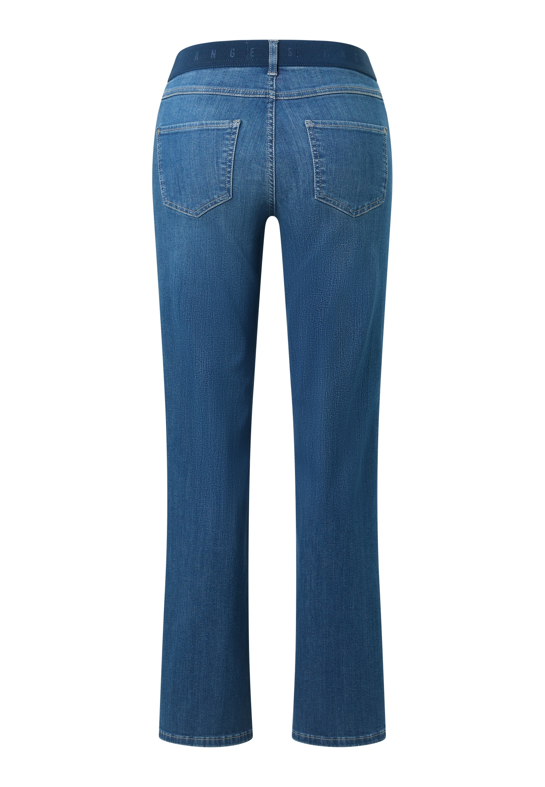 ANGELS 5-Pocket-Jeans »L. SPORTY« weite Passform, mit Gürtelschlaufen, 1-Knopf-Form