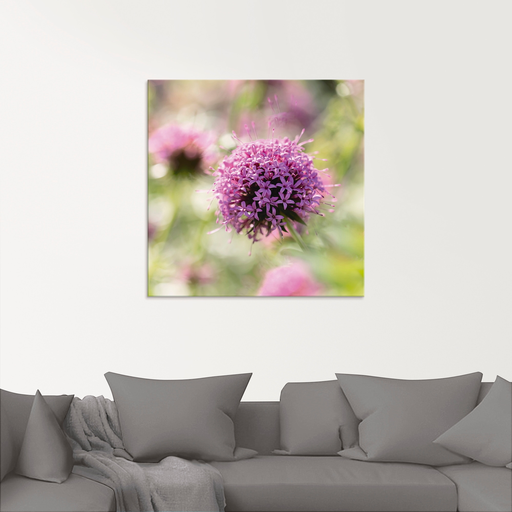 Artland Glasbild »Lila Blüte im Gegenlicht«, Blumen, (1 St.), in verschiedenen Größen