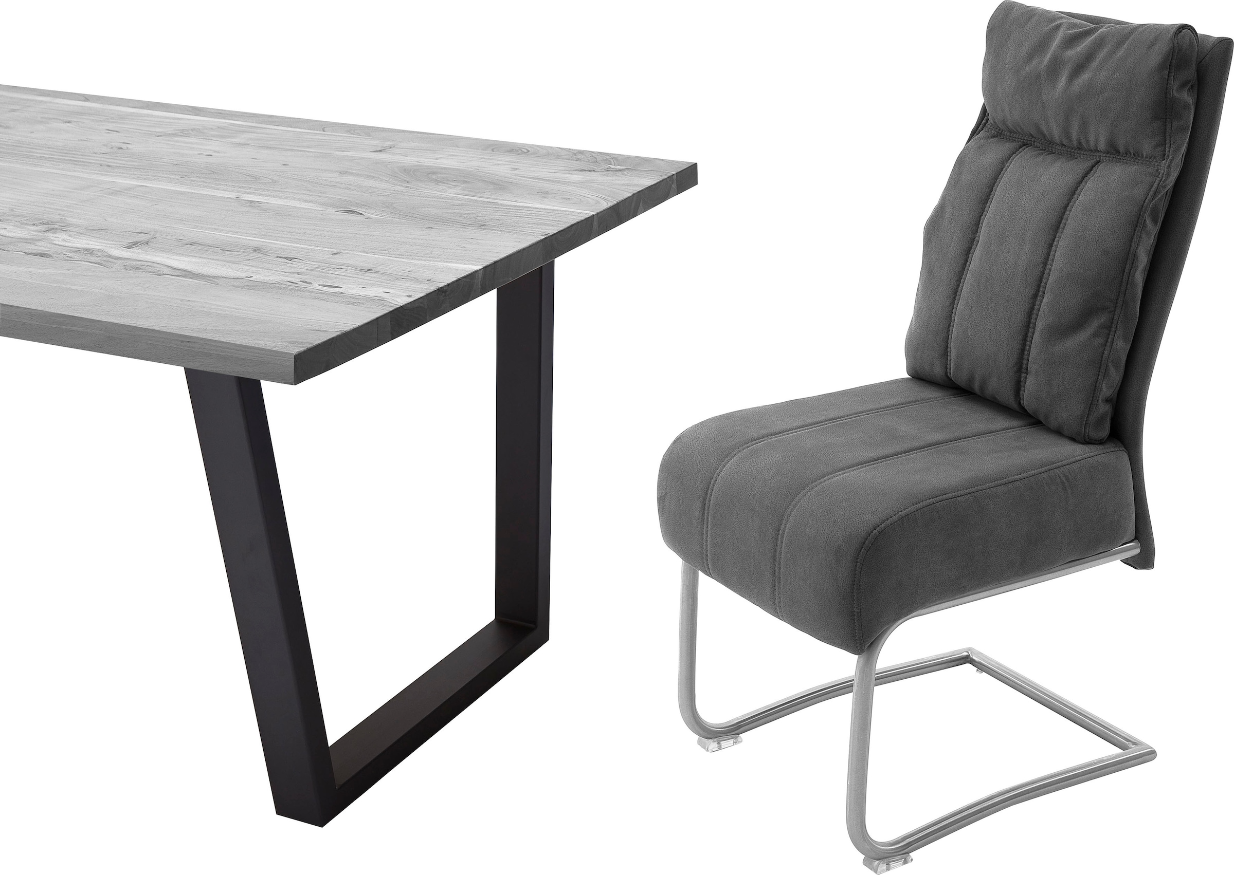 MCA furniture Freischwinger 2 (Set), 120 St., online bis Kg belastbar Taschenfederkern, Stoffbezug, Stuhl kaufen »Azul«, mit