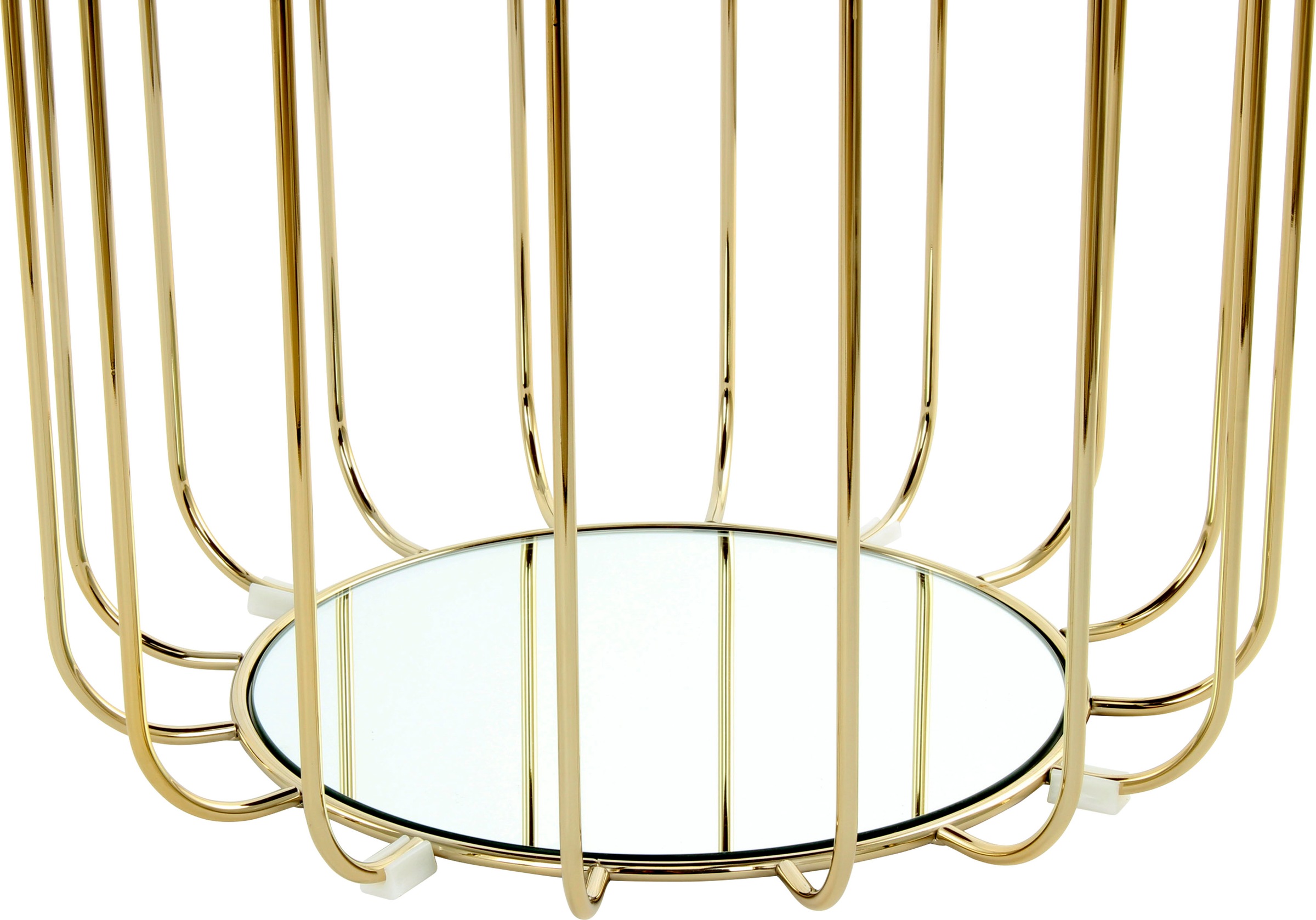 Kayoom Beistelltisch »Pouf Comfortable 110, abnehmbares und wendbares Oberteil«, (1 St.), praktisch umzuwandeln in Tisch oder Hocker, mit Spiegelglas