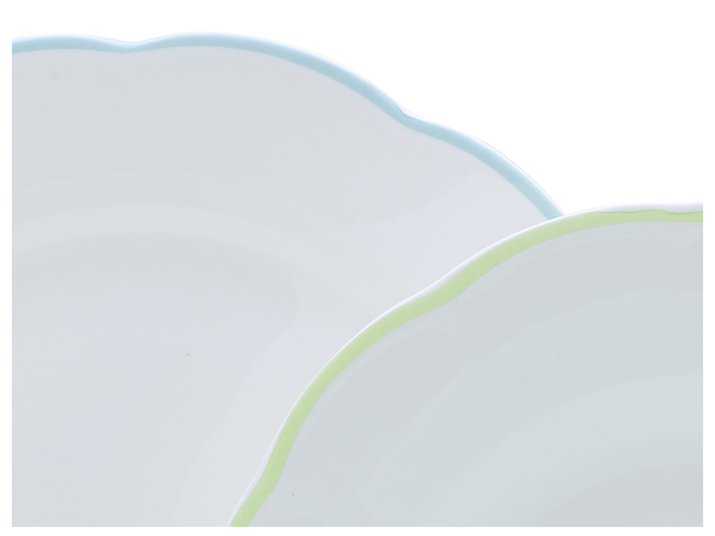 CreaTable Tafelservice »Florine Bunt, Service 8-tlg.« Teller Set, Elegant, Klassische Form, Zart gewellte Ränder