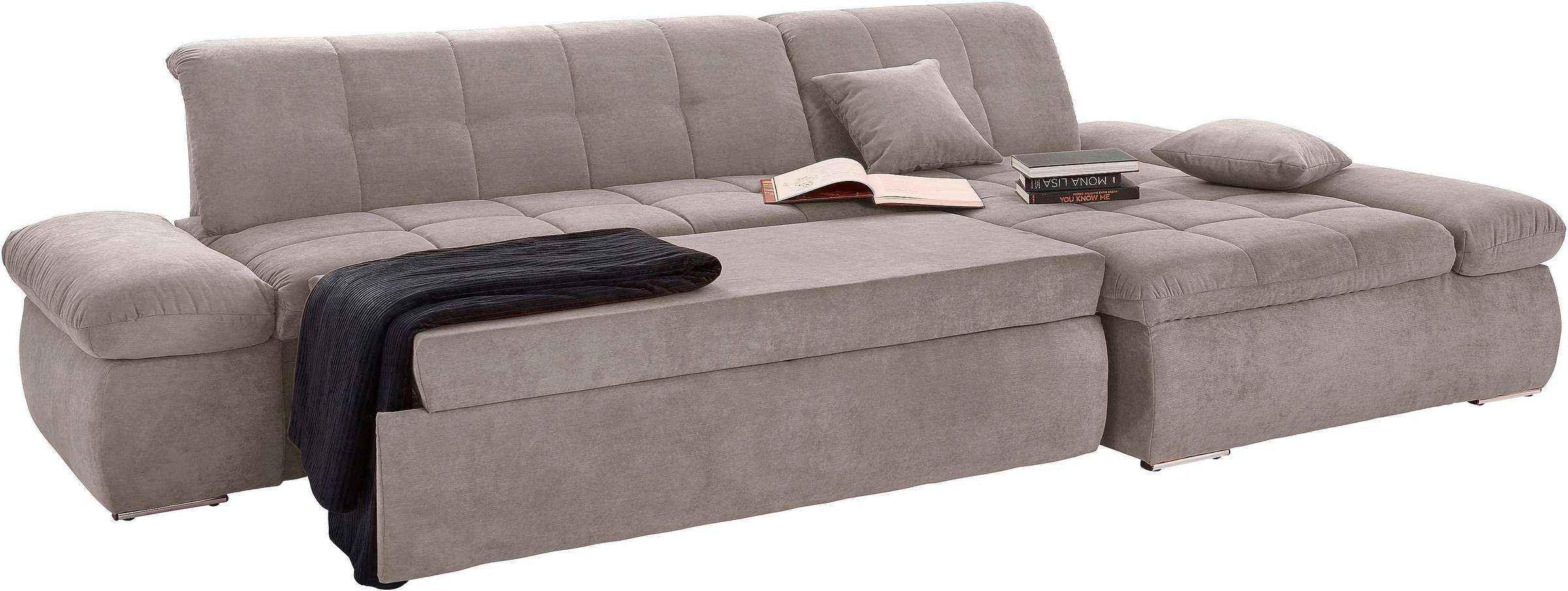 DOMO collection Ecksofa »NMoric XXL, B/T/H: 300/172/80cm, L-Form« wahlweise günstig online kaufen