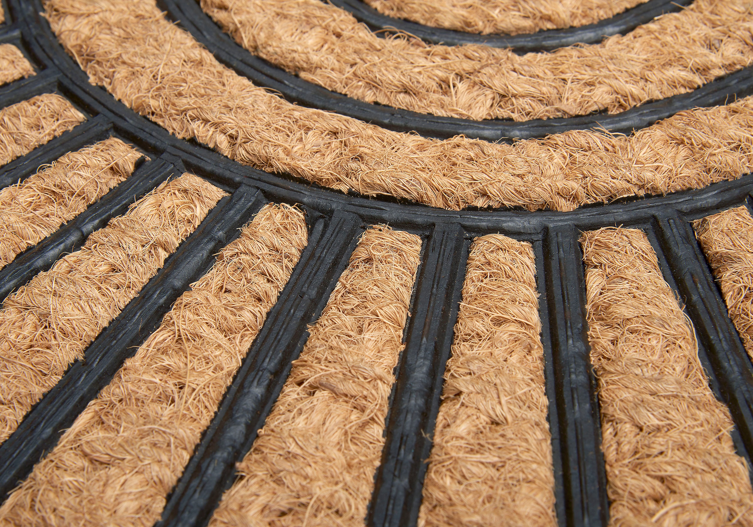 HANSE Home Fußmatte »Mix Mats Gummi-Kokos Halbrund Geometric Ornament«, halbrund, Kokos, Gummi, Schmutzfangmatte, Outdoor, Rutschfest, Innen, Kokosmatte