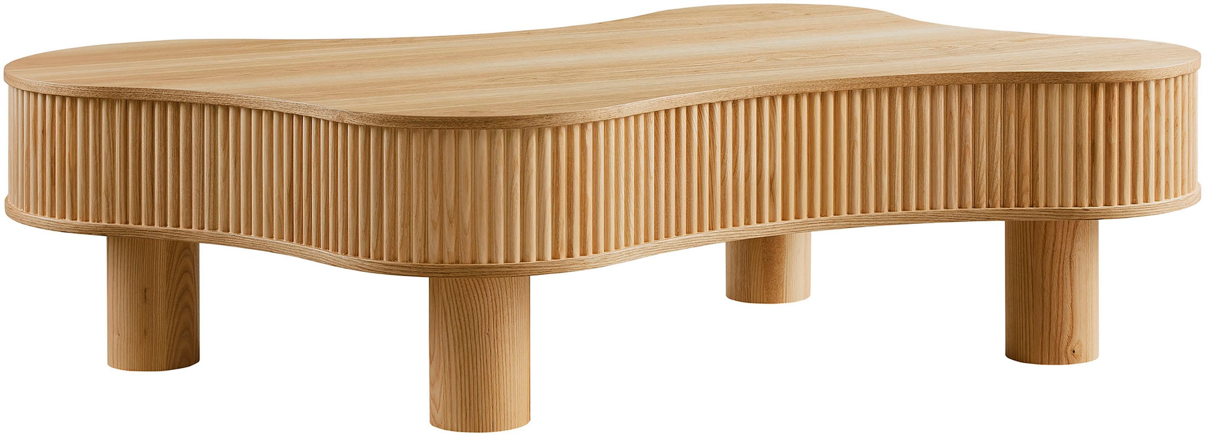 SalesFever Couchtisch »Wohnzimmertisch organisch mit Massivholz-Lamellen 11 günstig online kaufen