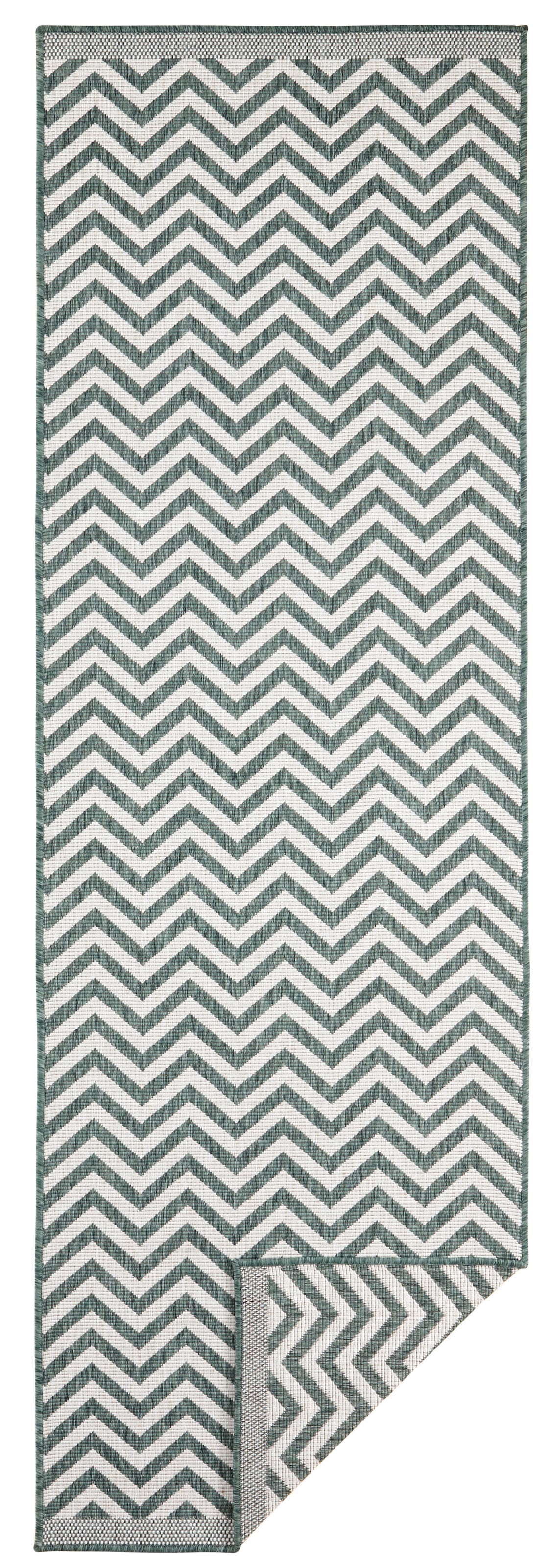 NORTHRUGS Teppich »Palma Wendeteppich«, rechteckig, 5 mm Höhe, In-& Outdoor, Wetterfest, Balkon, Läufer, Wohnzimmer, Wasserfest