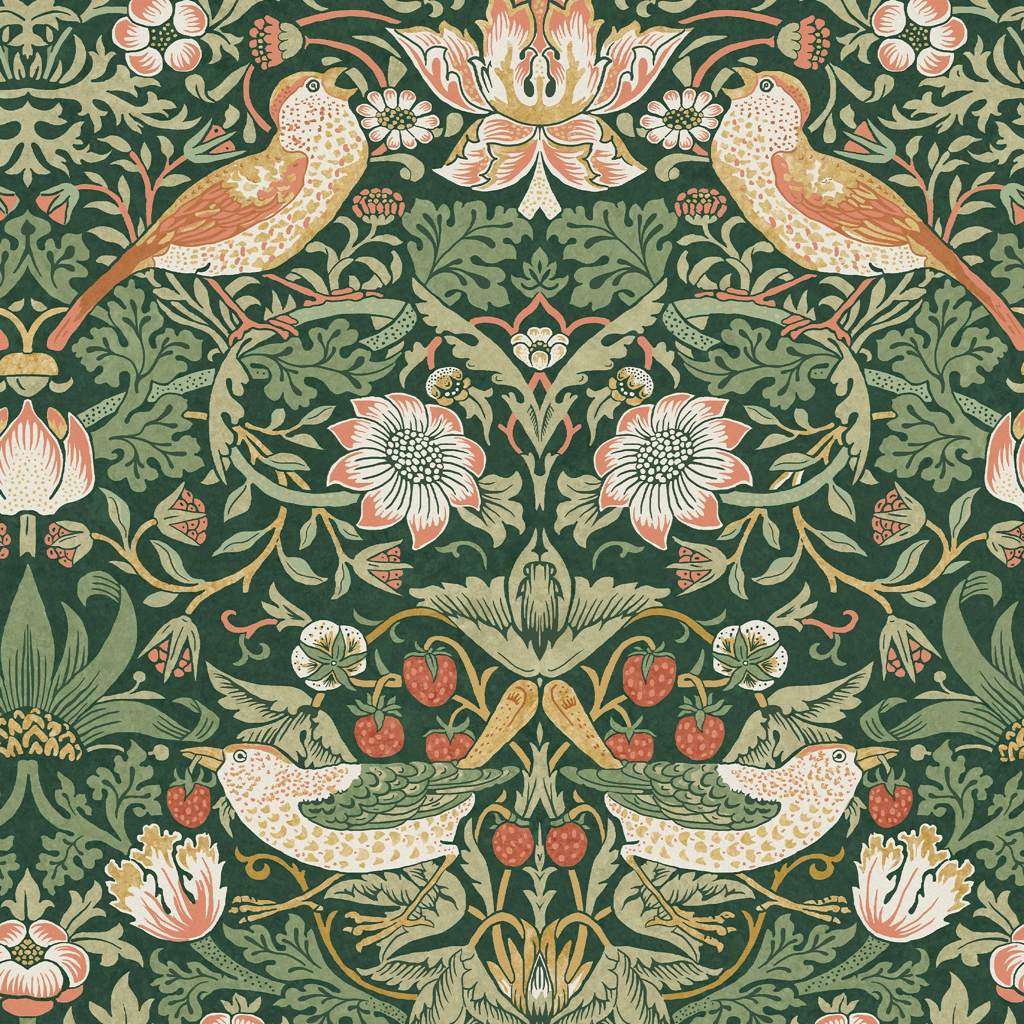 WILLIAM MORRIS AT HOME Vliestapete »Strawberry Thief«, Retro, Design Tapeten