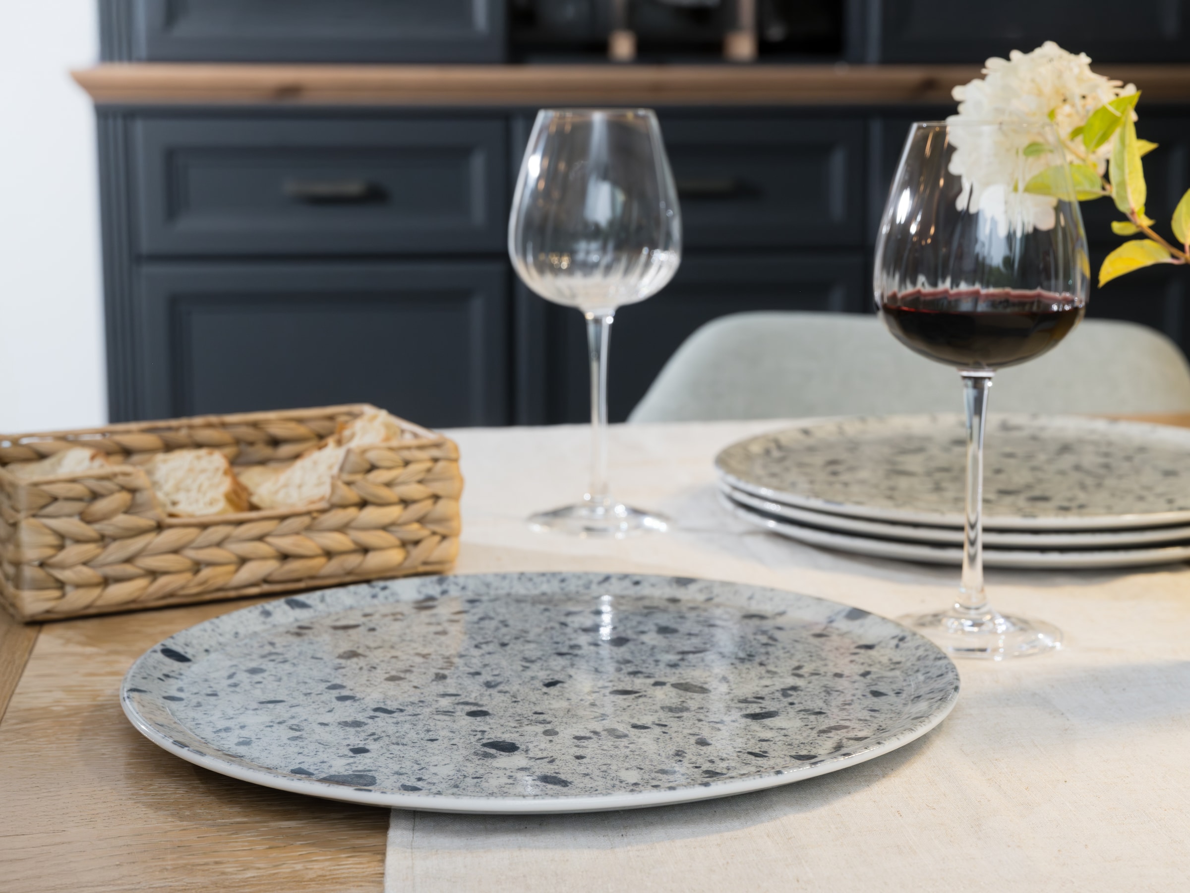 CreaTable Pizzateller »Stone Collection Florenz, Teller-Set, 4-tlg.« Italienische Eleganz, Vielseitig einsetzbar