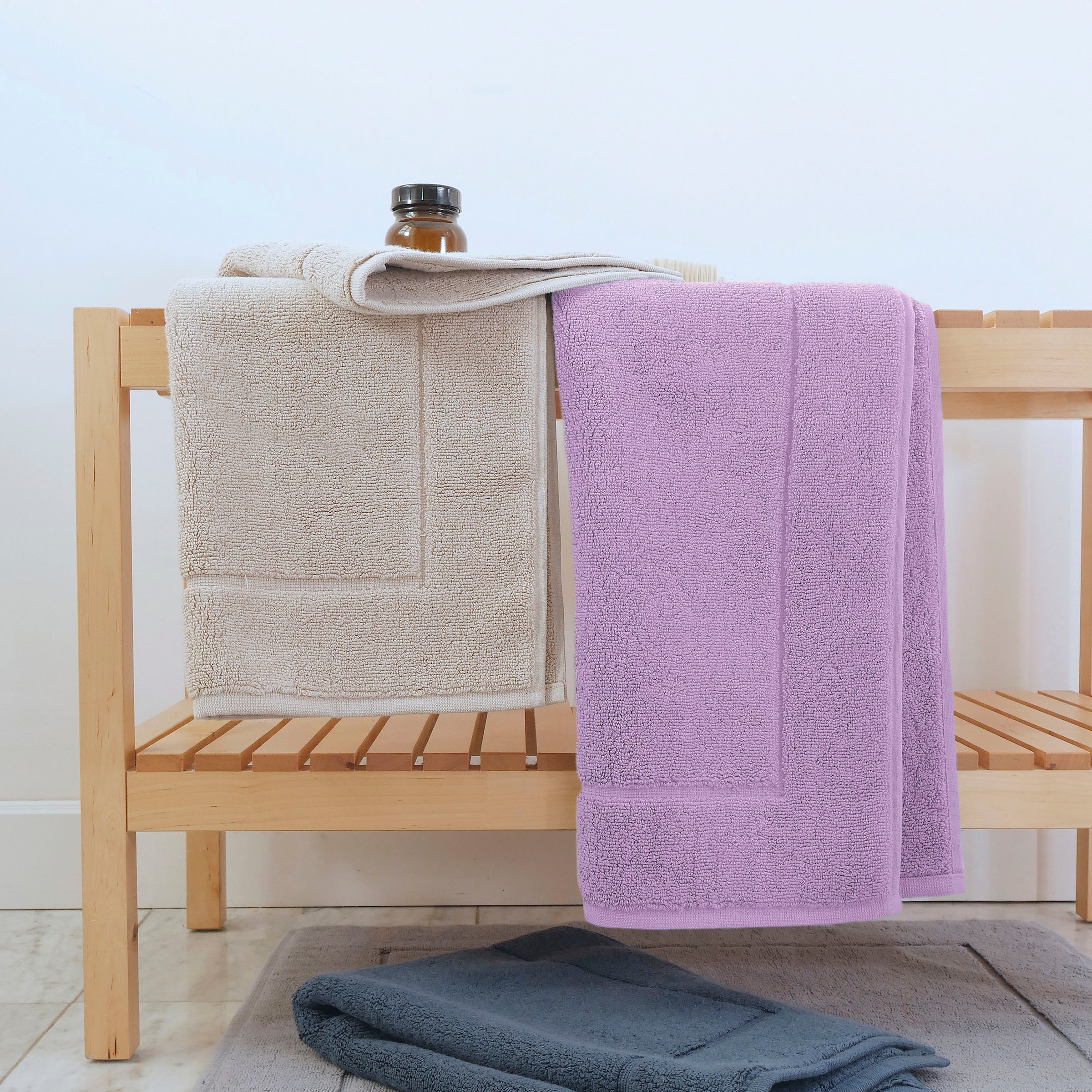 framsohn frottier Badematte »Uni Basic Hotelmatte«, beidseitig nutzbar-schnell trocknend-fußbodenheizungsgeeignet, große Farbpalette, Hergestellt in Österreich, Badezimmerteppich