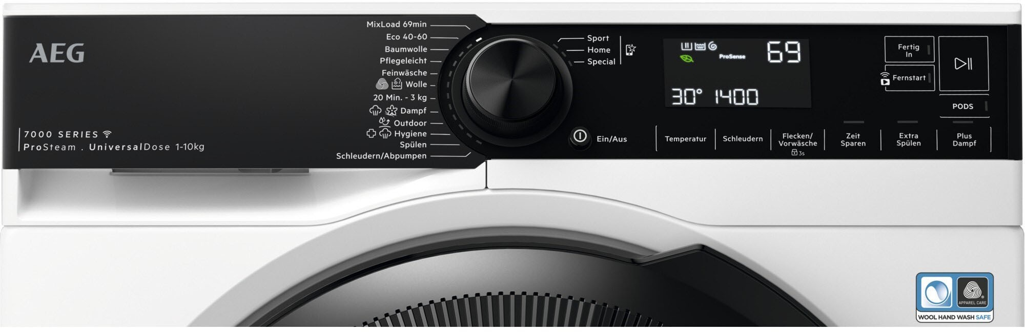 & Waschmaschine, 1400 96 weniger für LR7E75400, kg, U/min, Dampf-Programm - ProSteam bestellen % AEG 10 Wifi online Wasserverbrauch