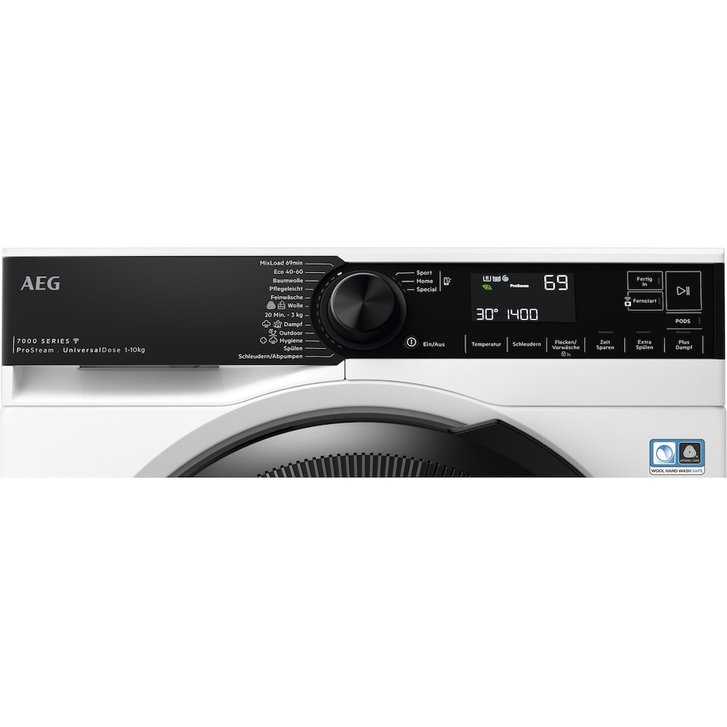AEG Waschmaschine, LR7E75400, 10 kg, 1400 U/min, ProSteam - Dampf-Programm für 96 % weniger Wasserverbrauch & Wifi