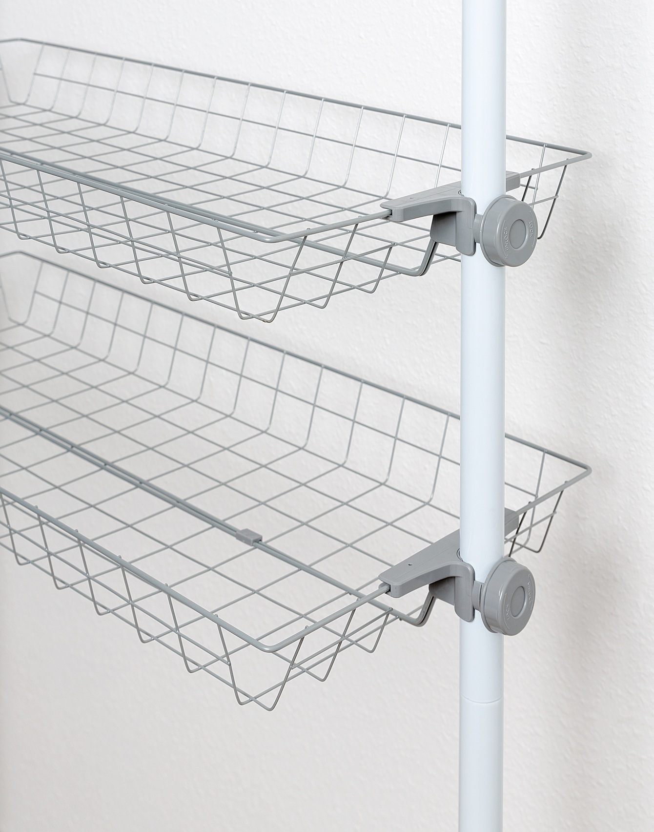 WENKO Organizer »Modell Herkules«, (Set, 2 St.), Drahtkörbe aus Stahl, Erweiterung zum Teleskop-System Herkules