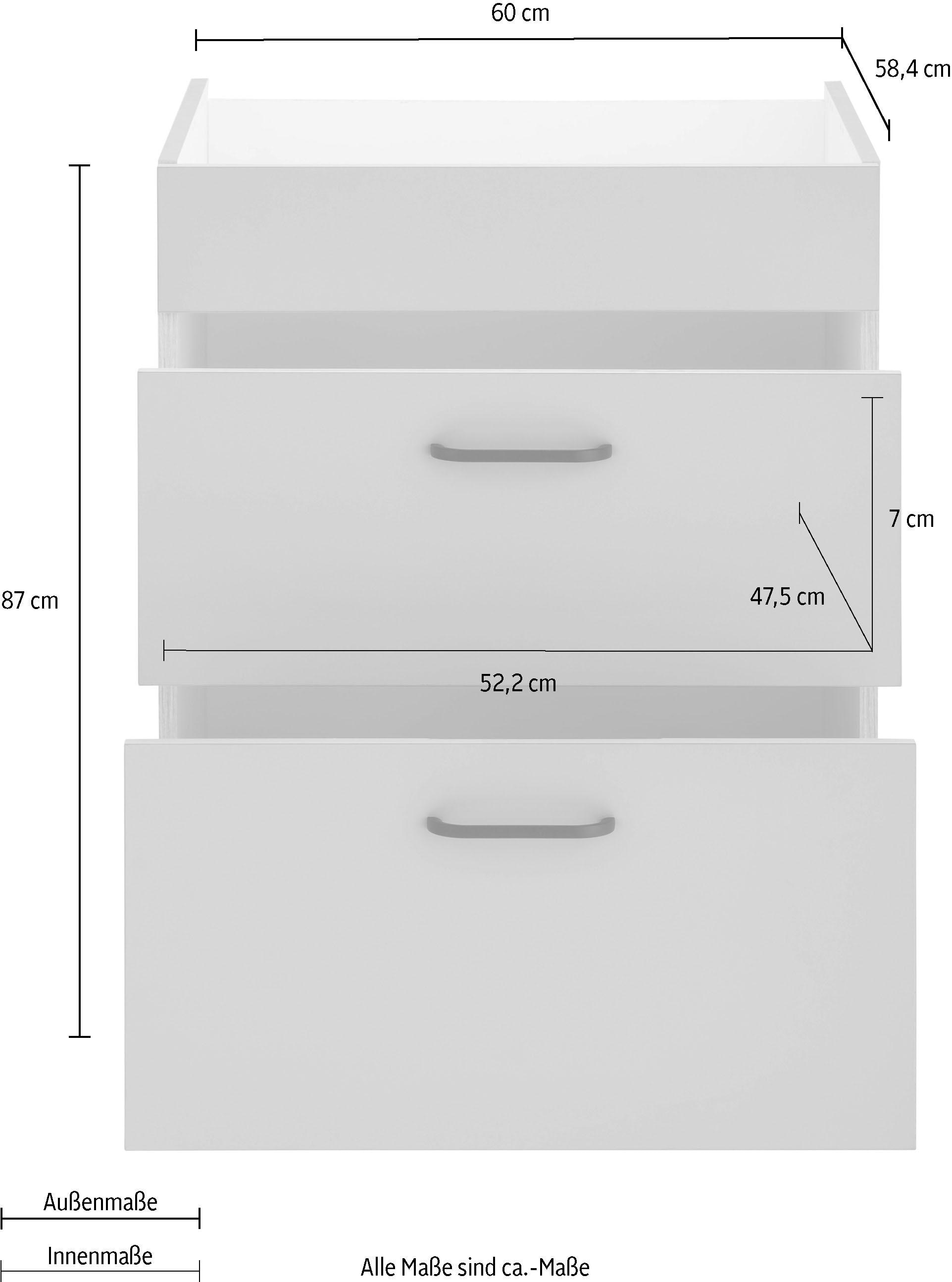 OPTIFIT Kochfeldumbauschrank »Elga«, mit Soft-Close-Funktion, höhenverstellbare  Füße, Breite 60 cm auf Raten kaufen | Kochfeldumbauschränke