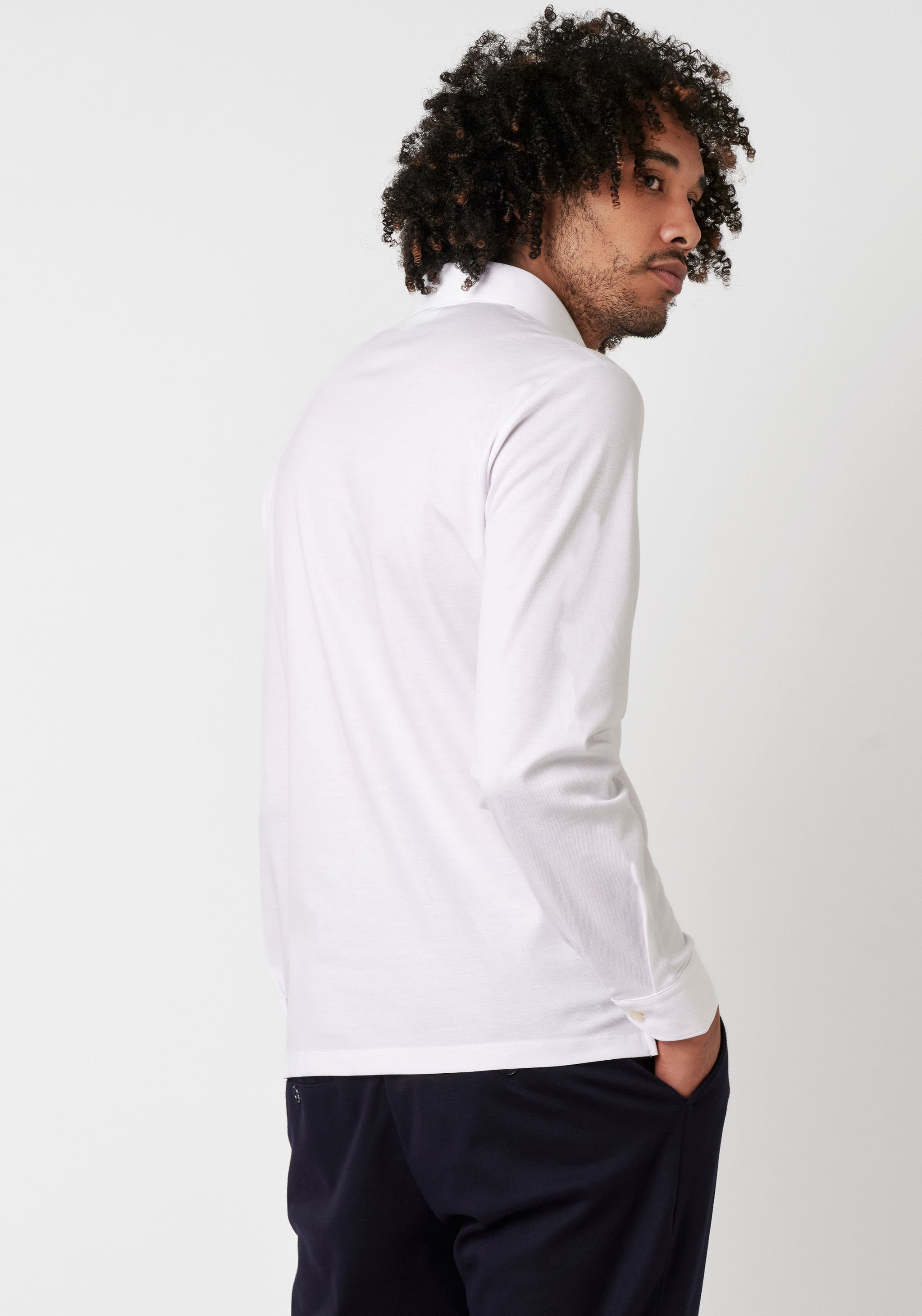 DESOTO Langarm-Poloshirt »Jerseypolo Essential Kent langarm« Flexibler Stretch