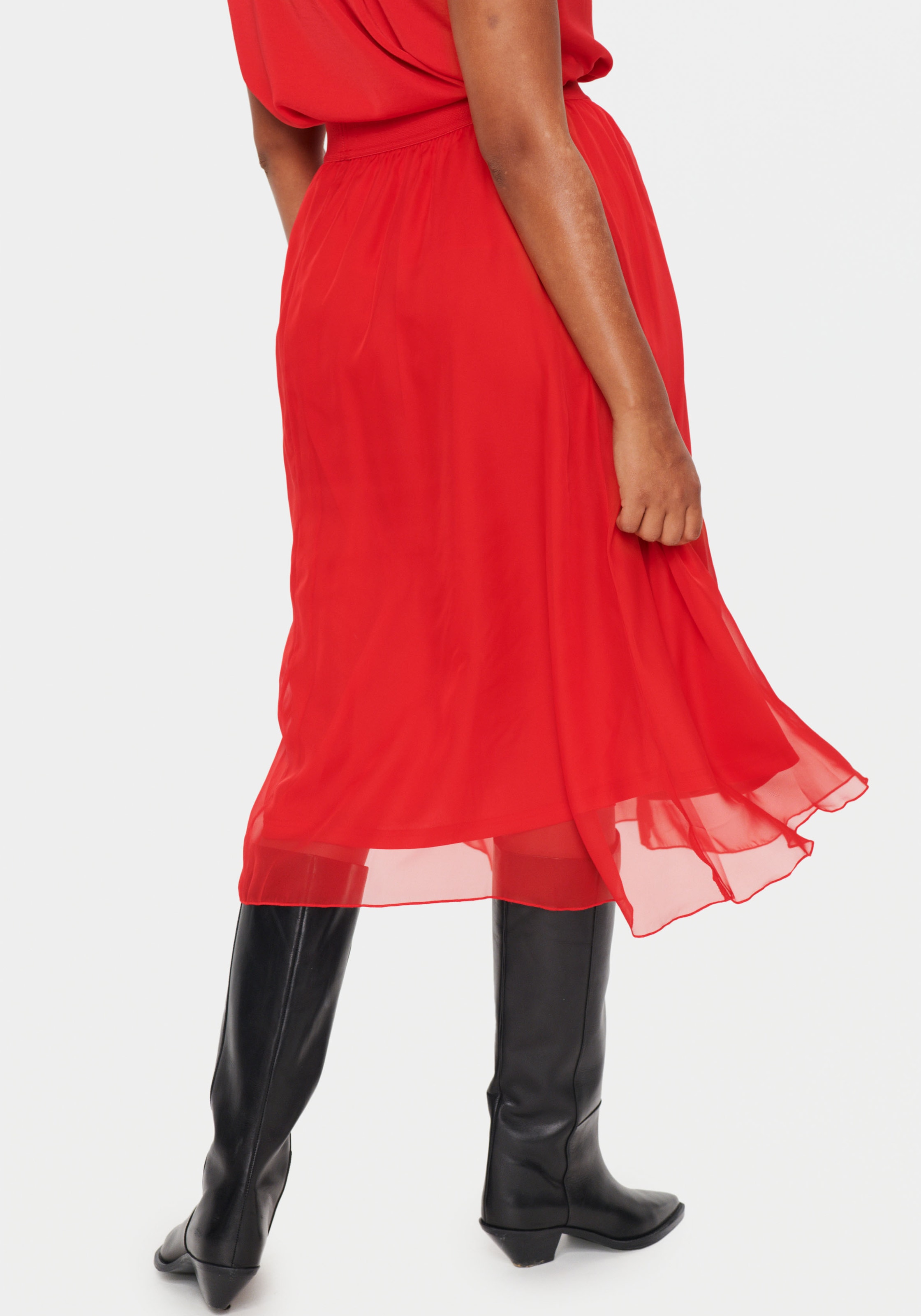 Saint Tropez Midirock »CoralSZ Skirt«, aus Chiffon