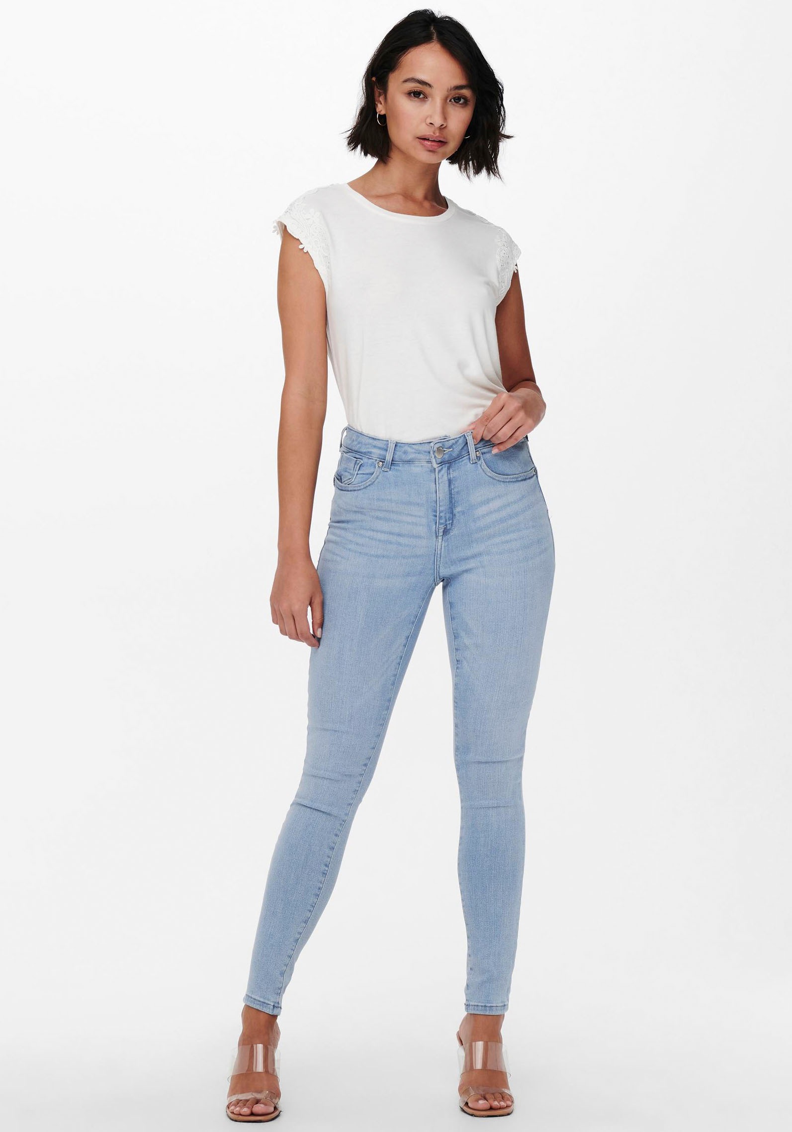 ONLY Skinny-fit-Jeans »ONLPOWER MID PUSH UP SK DNM AZG944 NOOS«