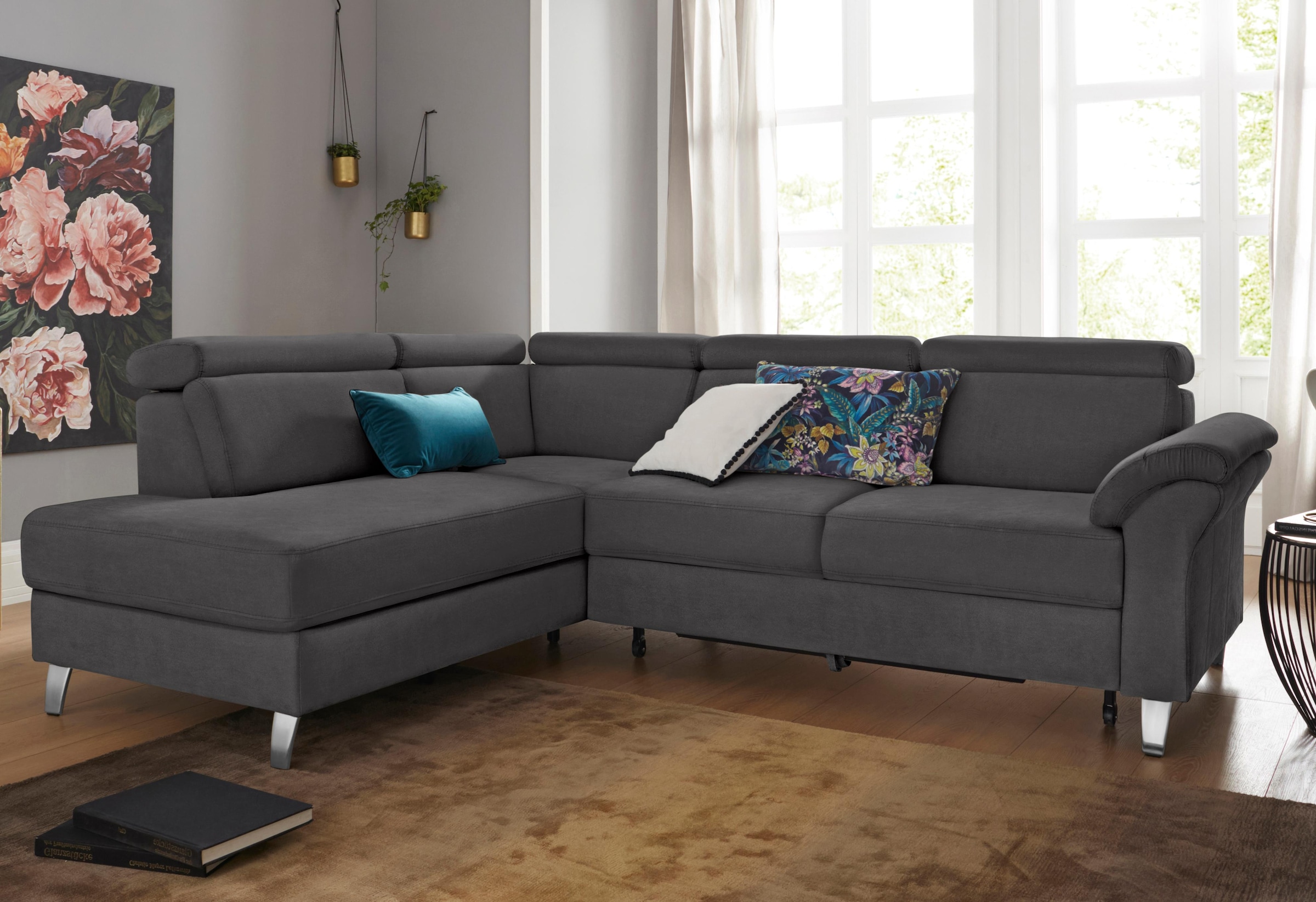 sit&more Ecksofa, inklusive Kopfteilverstellung, wahlweise mit Bettfunktion günstig online kaufen