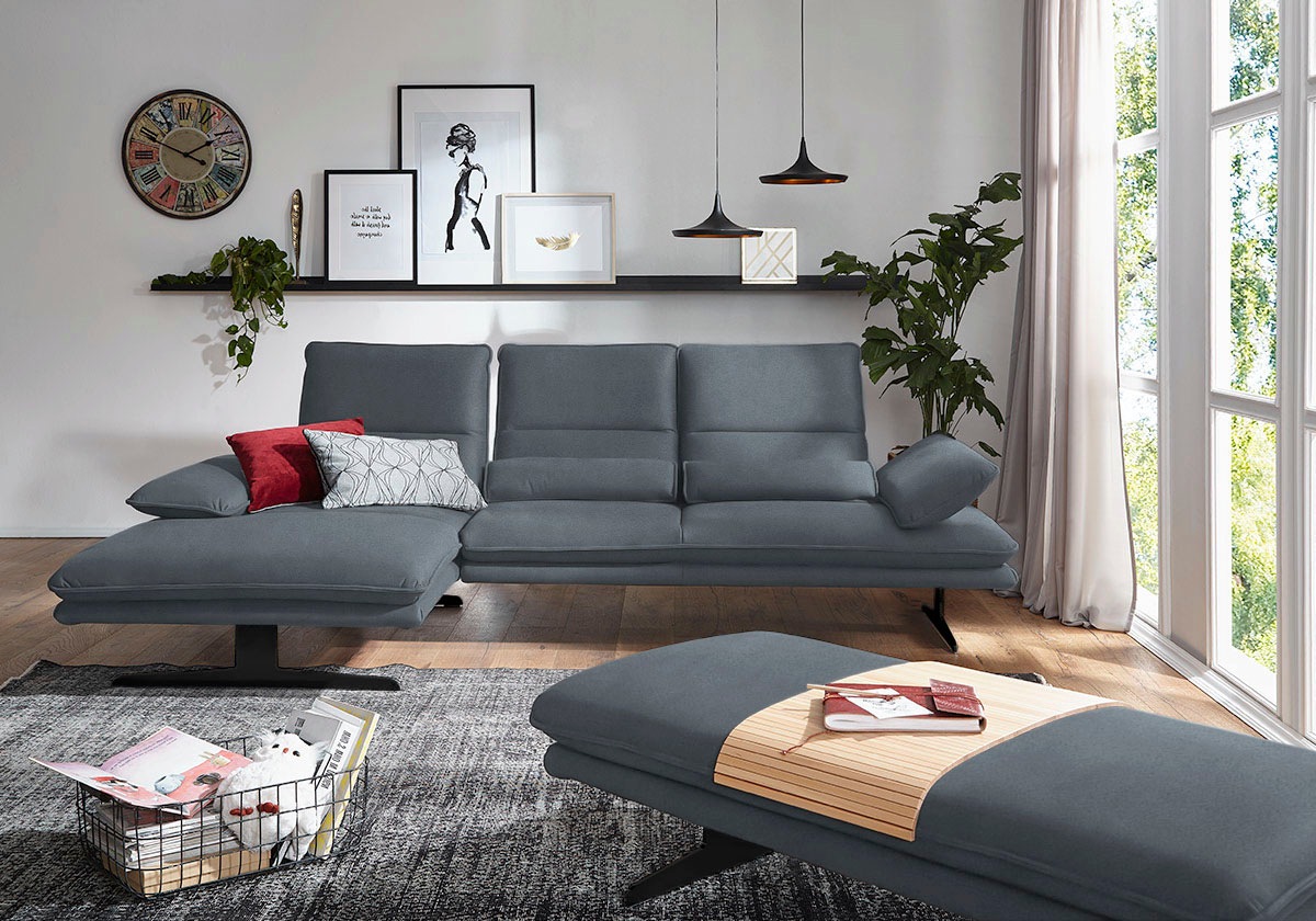 W.SCHILLIG Ecksofa »broadway, Designsofa mit tollem Sitzkomfort«, Sitztiefe günstig online kaufen