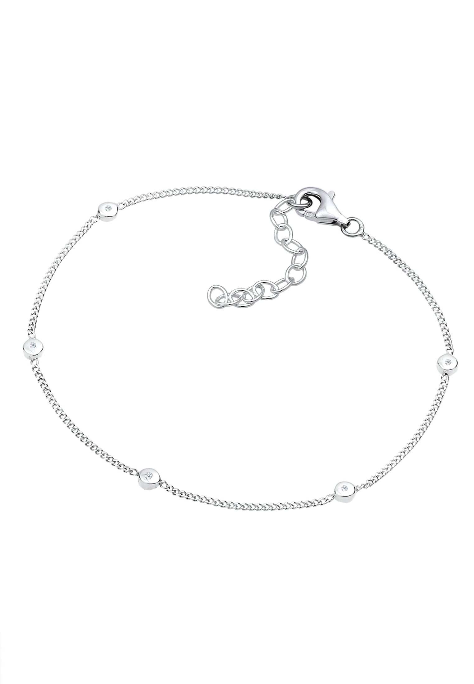 Elli DIAMONDS Armband »Elegant Klassisch Diamant (0.025 ct.) 925 Silber«